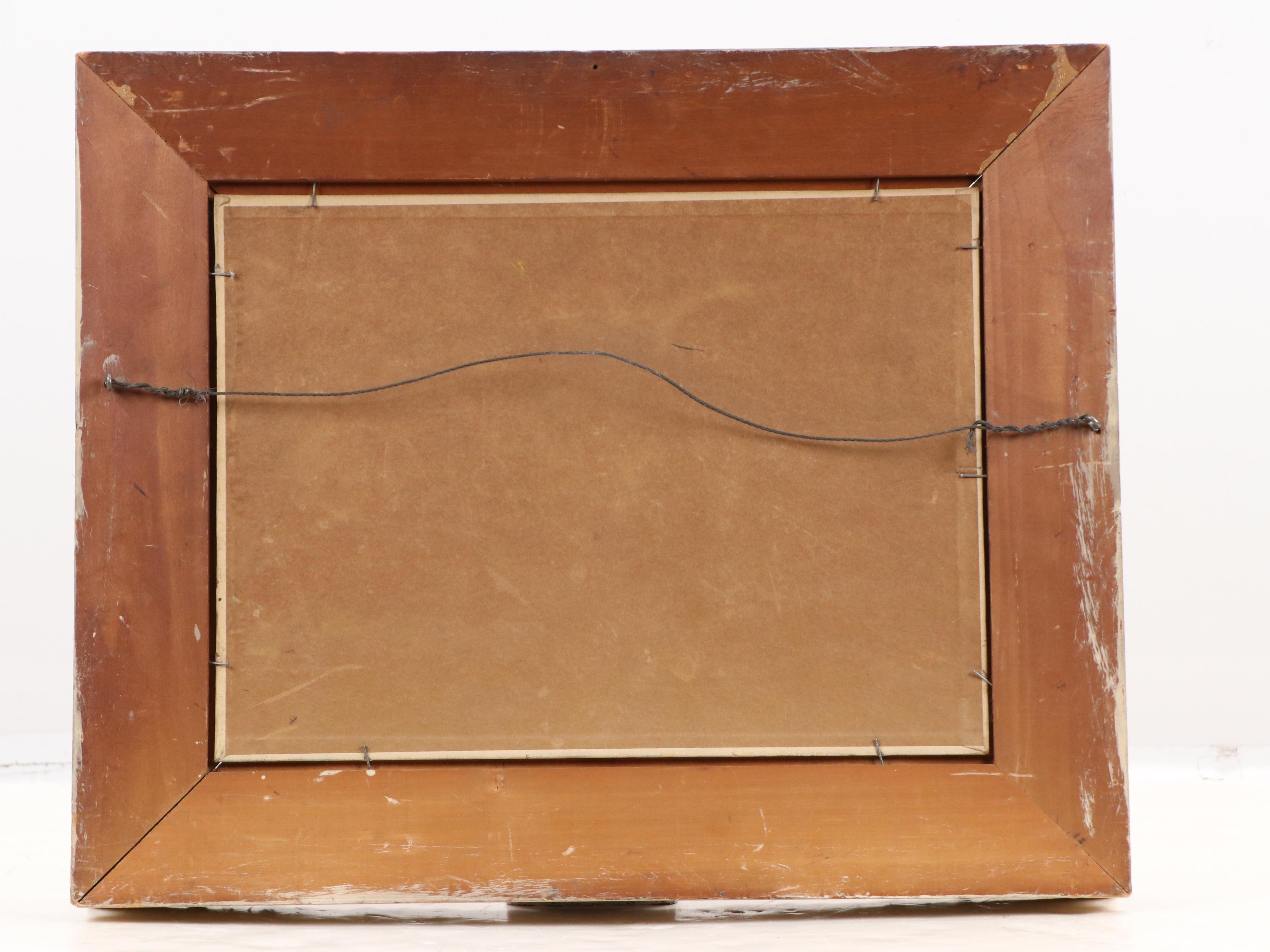 T. Pincus Landscape Oil Painting of Rural Road, 20th Century