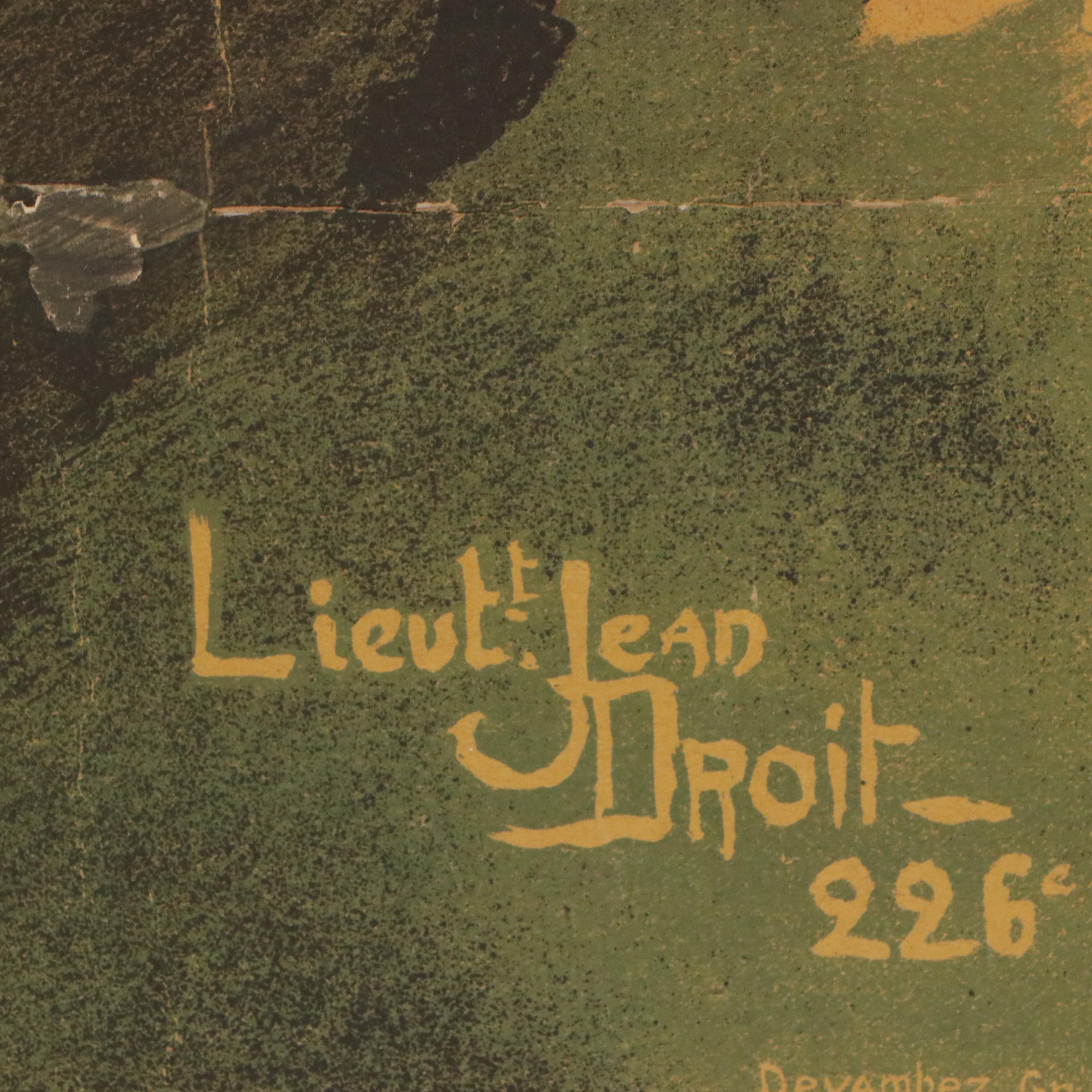 French WWI Color Lithograph Poster After André Devambez, Early 20th Century