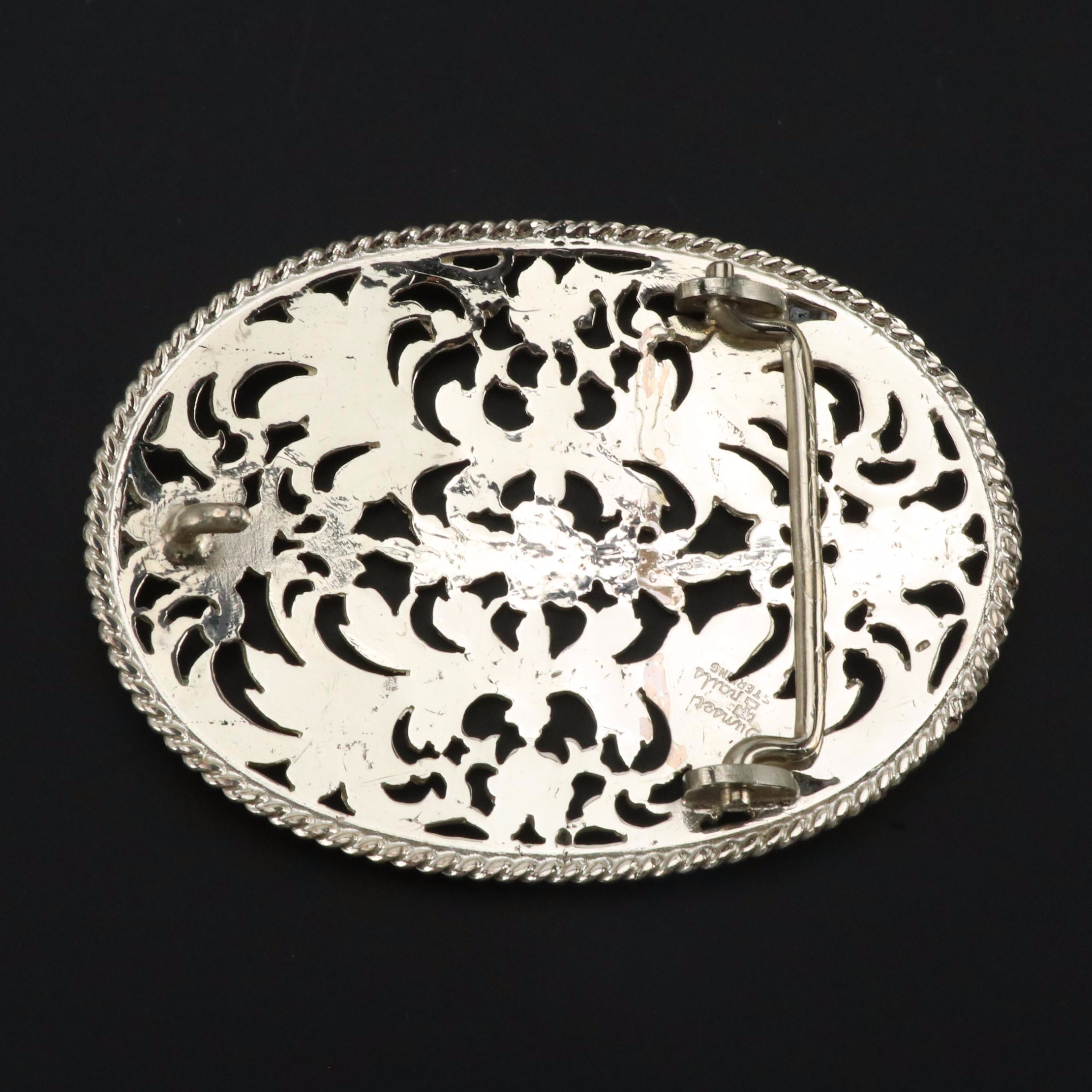 Sunset Trails Sterling Silver Western Belt Buckle