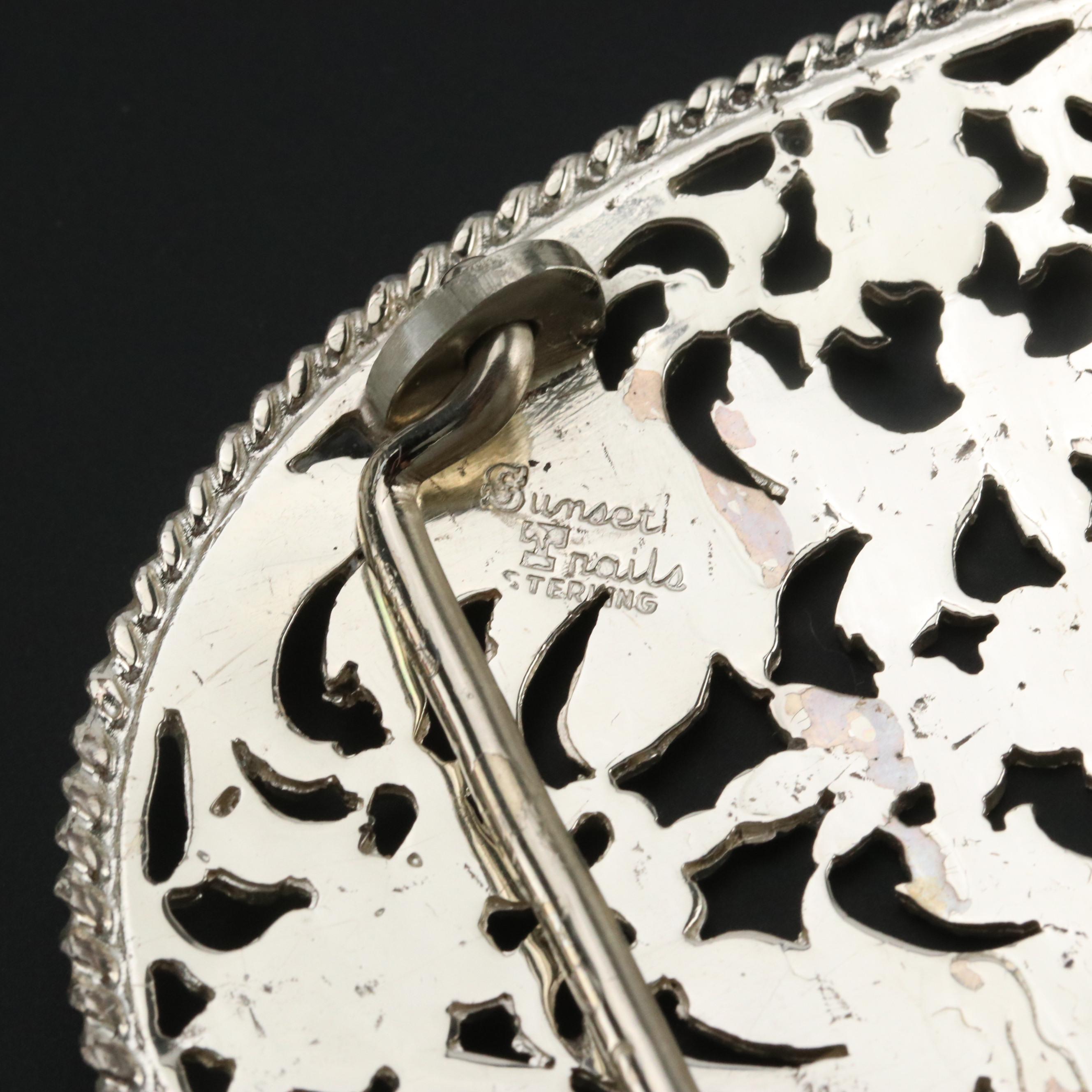 Sunset Trails Sterling Silver Western Belt Buckle