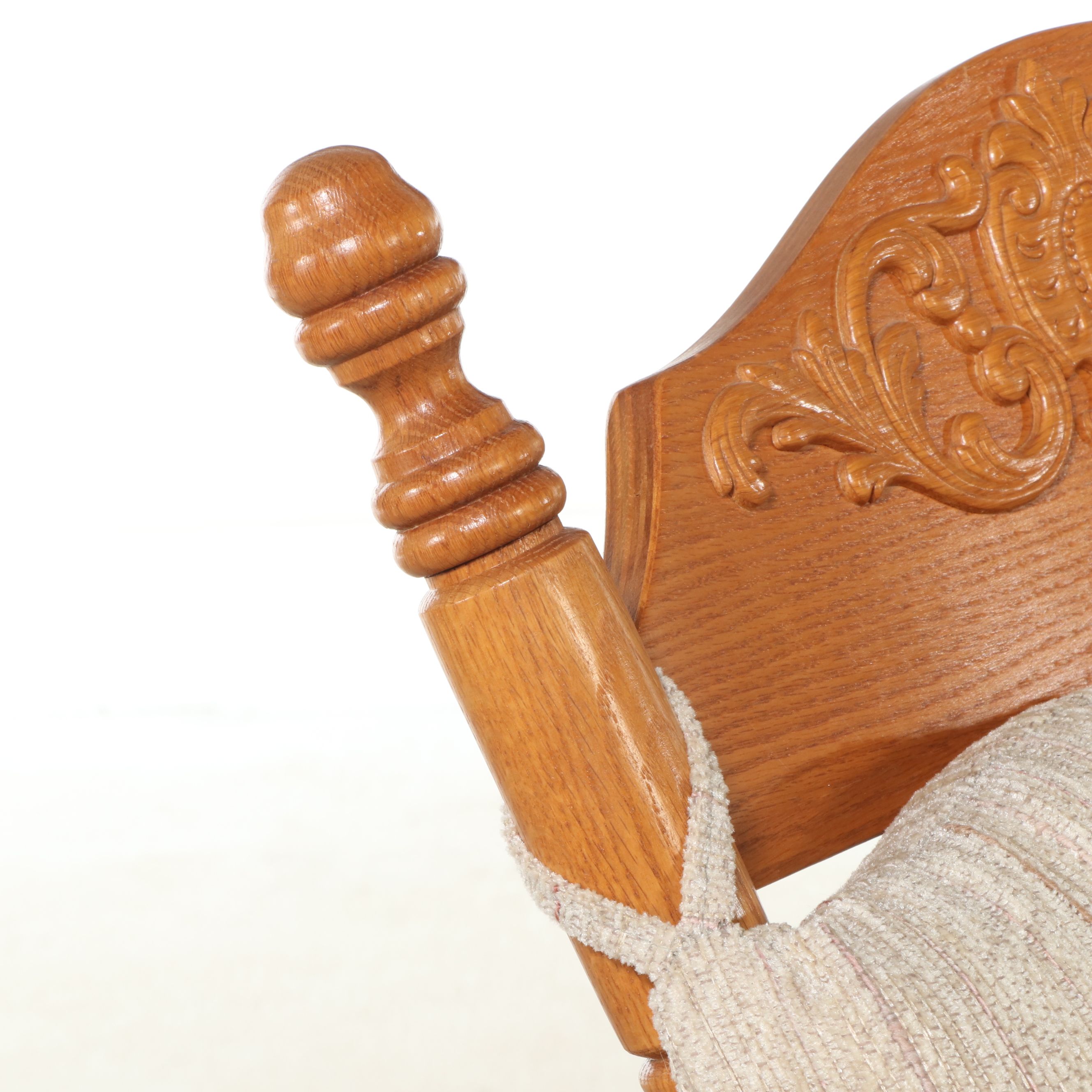 Millers Furniture Victorian Style Oak Loveseat Glider