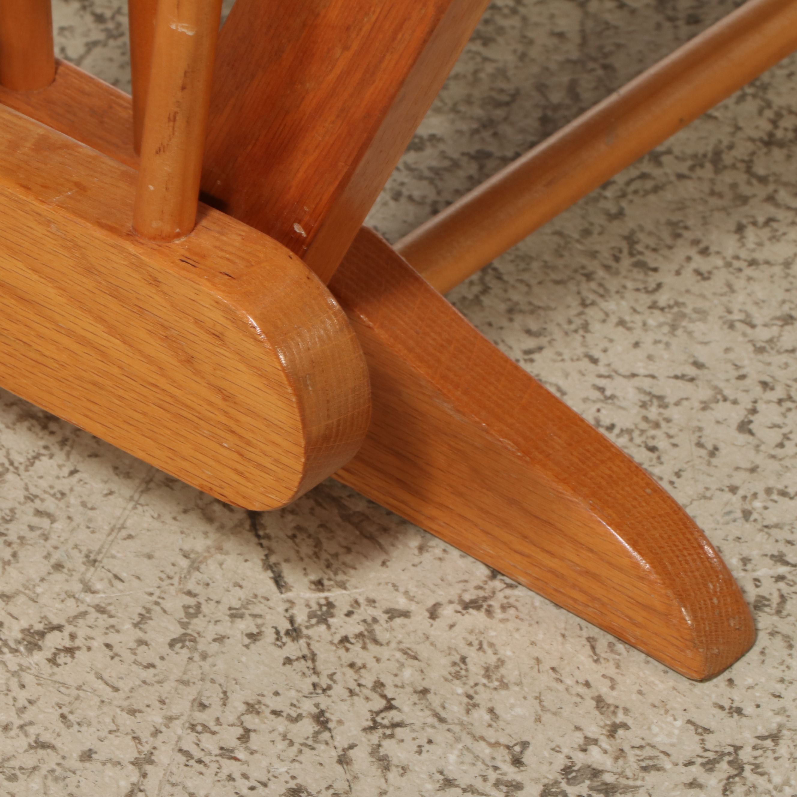 Millers Furniture Victorian Style Oak Loveseat Glider