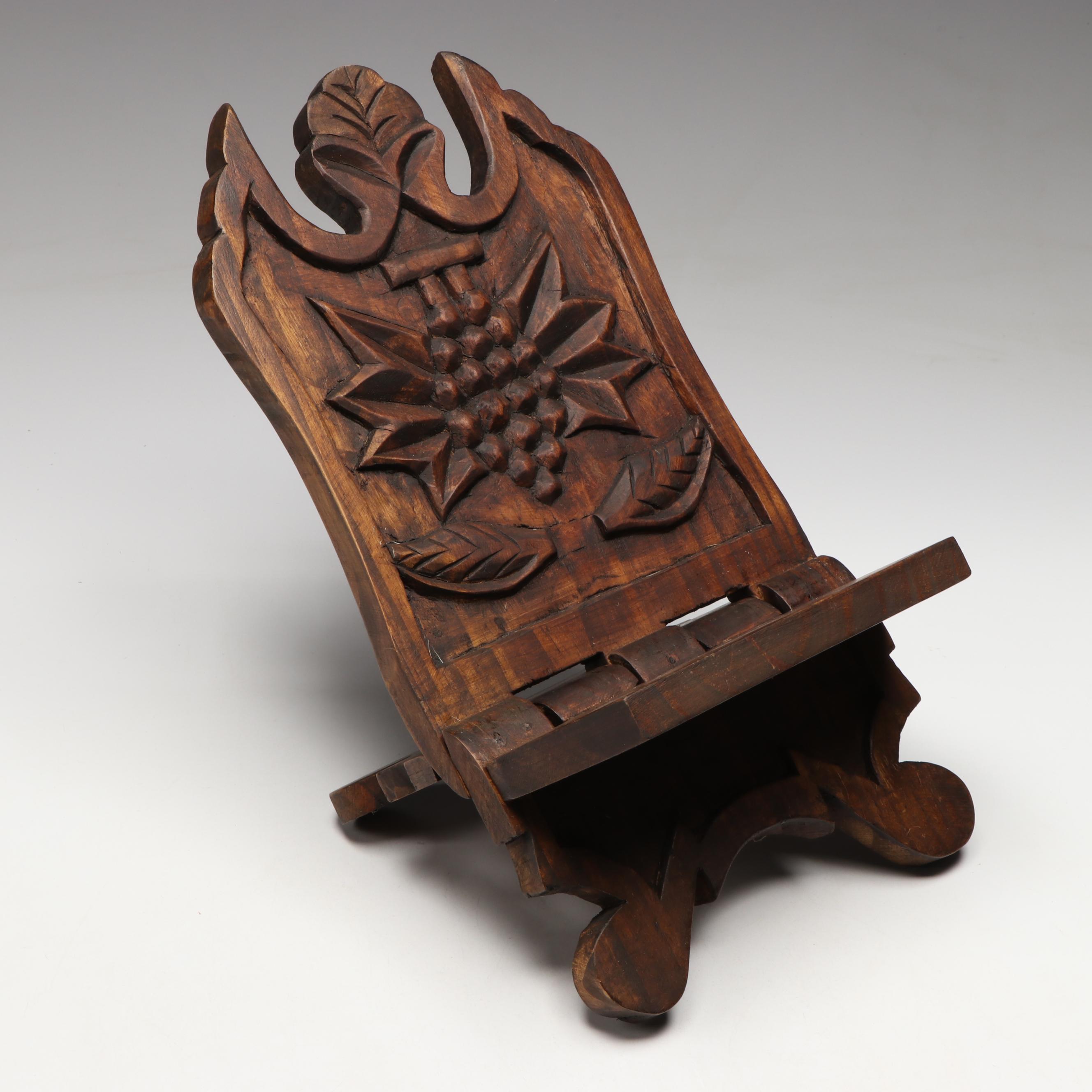 Calf Bound "The Gaucho Martín Fierro" by José Hernández with Wooden Book Stand