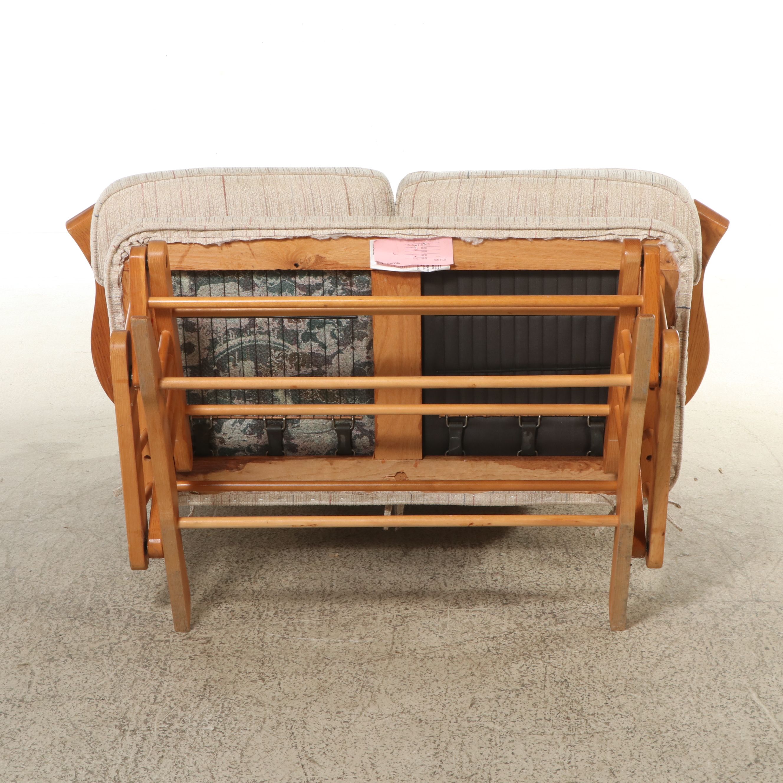 Millers Furniture Victorian Style Oak Loveseat Glider