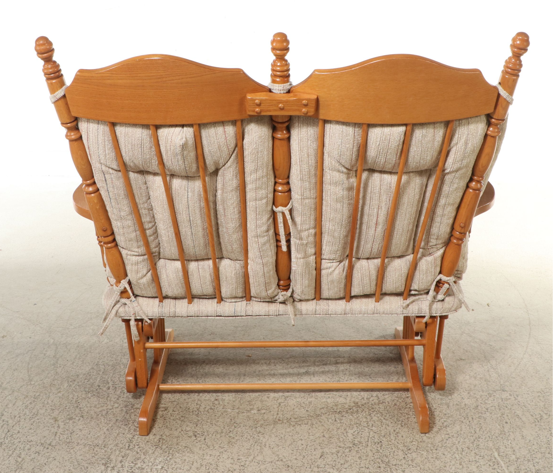 Millers Furniture Victorian Style Oak Loveseat Glider