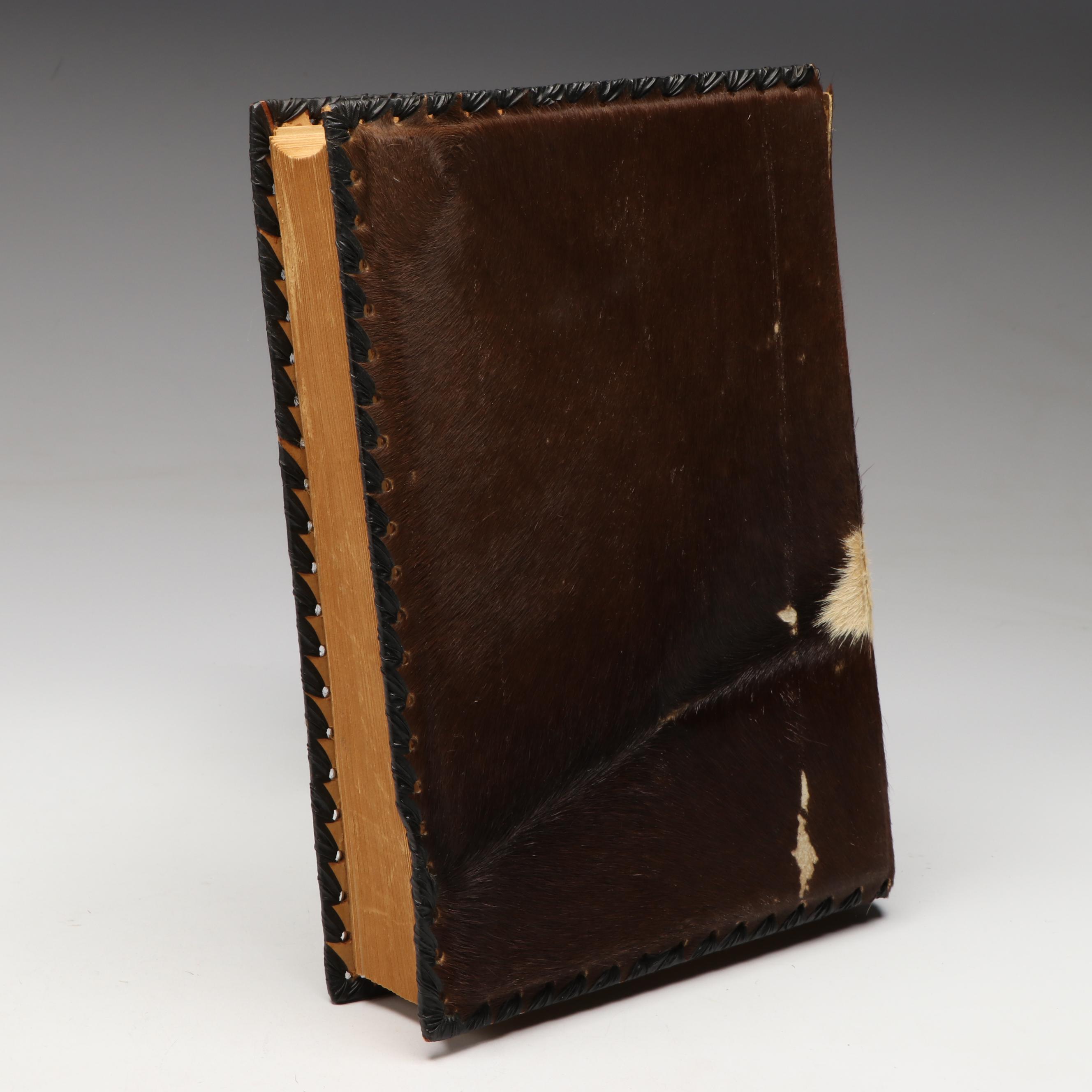 Calf Bound "The Gaucho Martín Fierro" by José Hernández with Wooden Book Stand