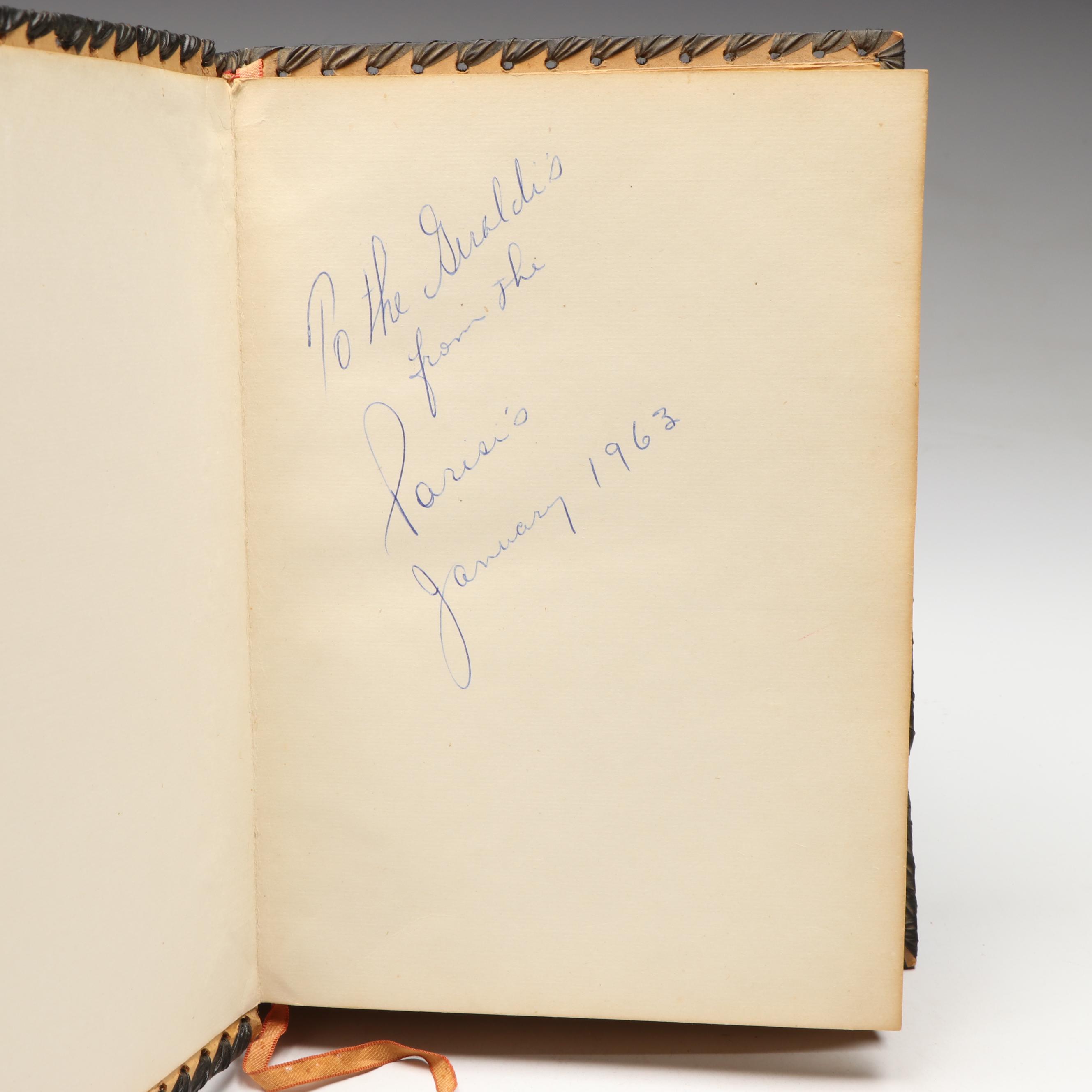 Calf Bound "The Gaucho Martín Fierro" by José Hernández with Wooden Book Stand