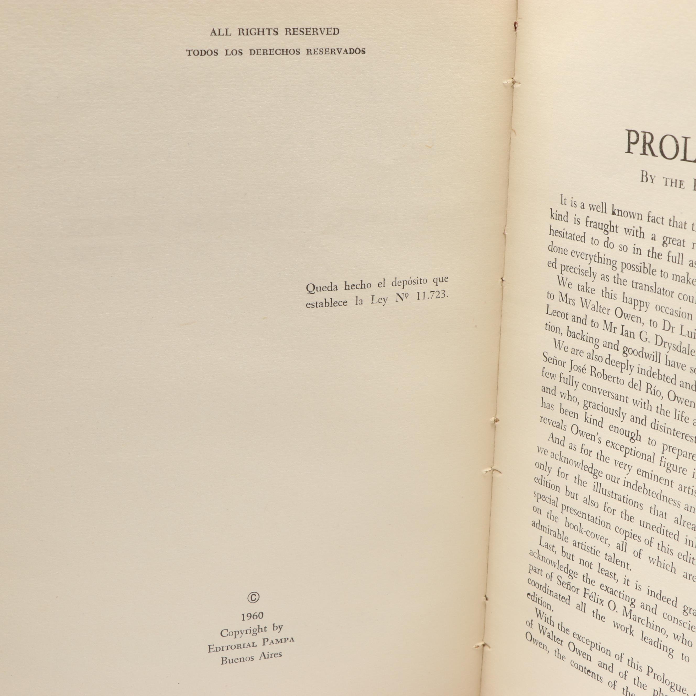 Calf Bound "The Gaucho Martín Fierro" by José Hernández with Wooden Book Stand