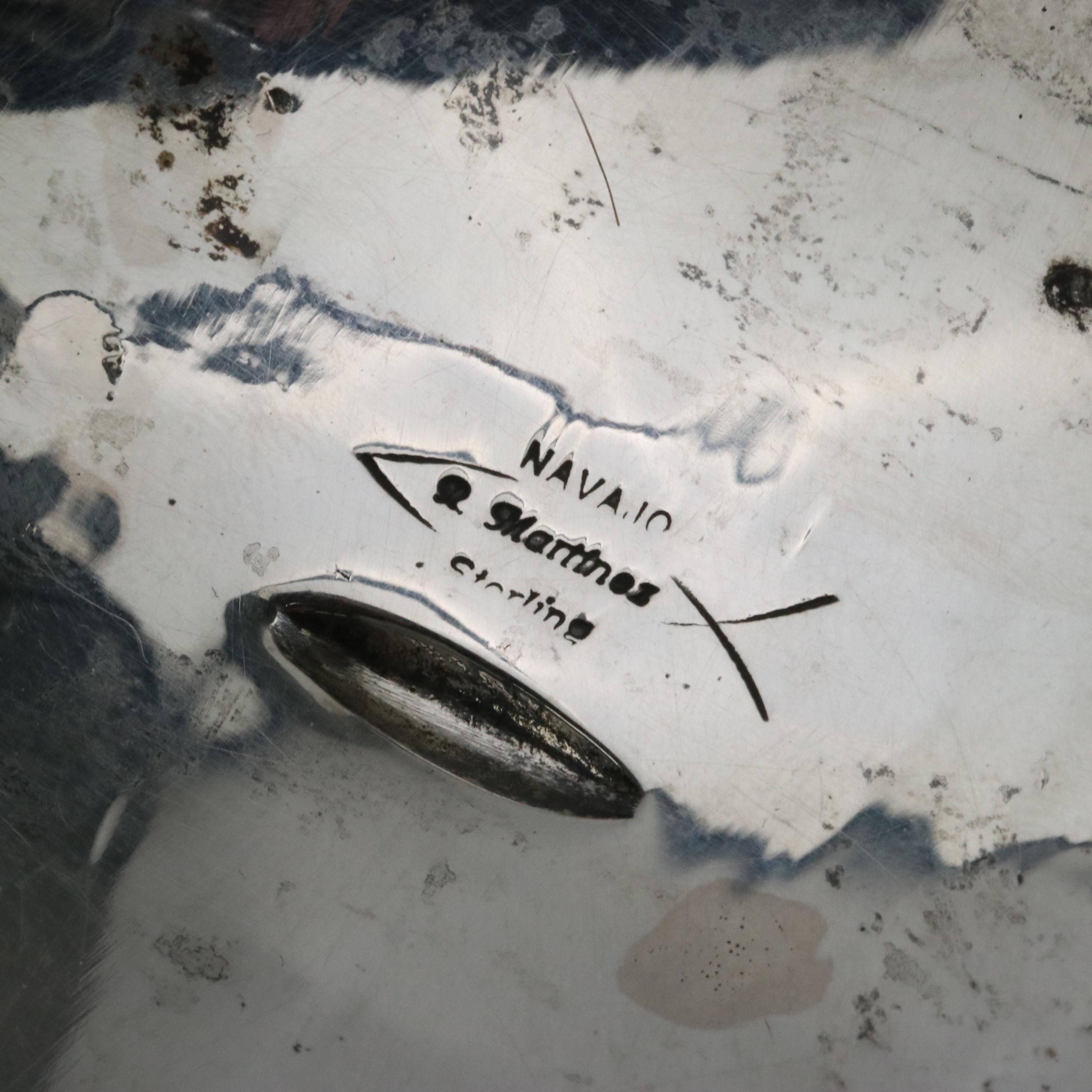 Rick Martinez Navajo Sterling Silver Belt Buckle