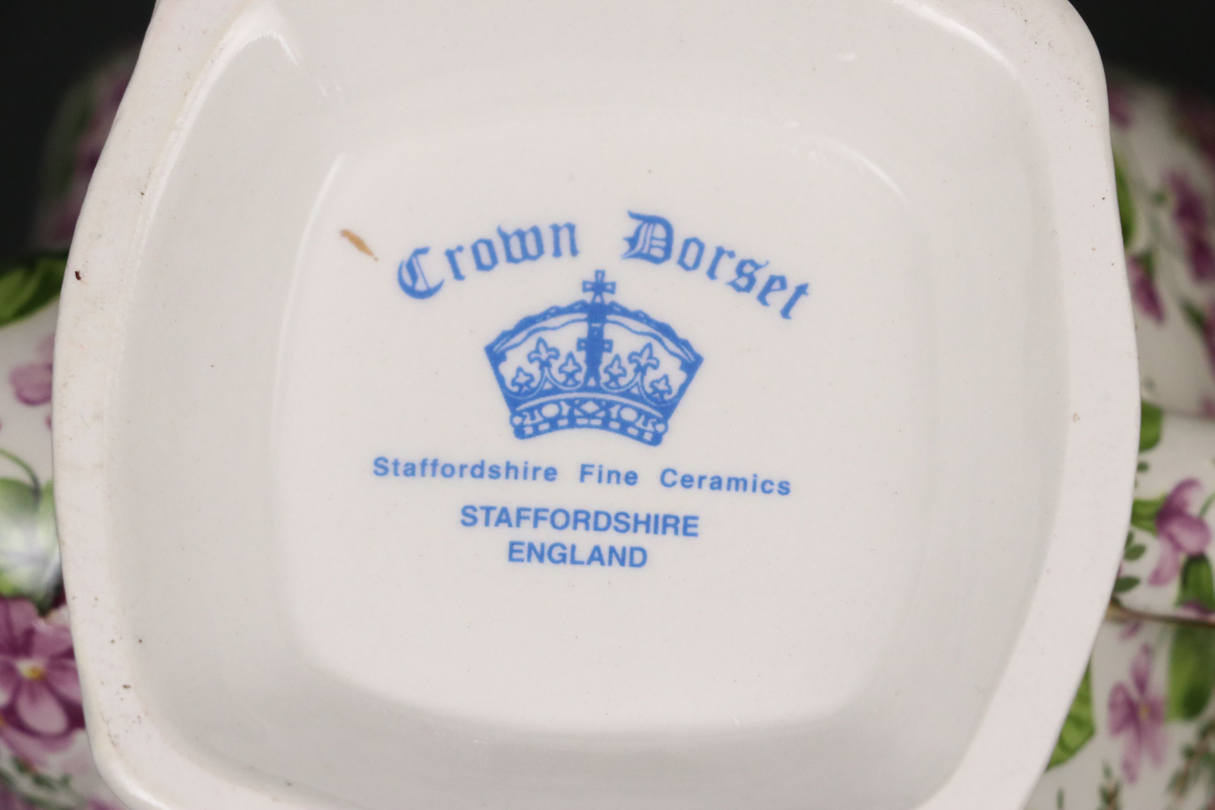 Royal Patrician with Crown Dorset Violet Chintz Pattern Tea Set