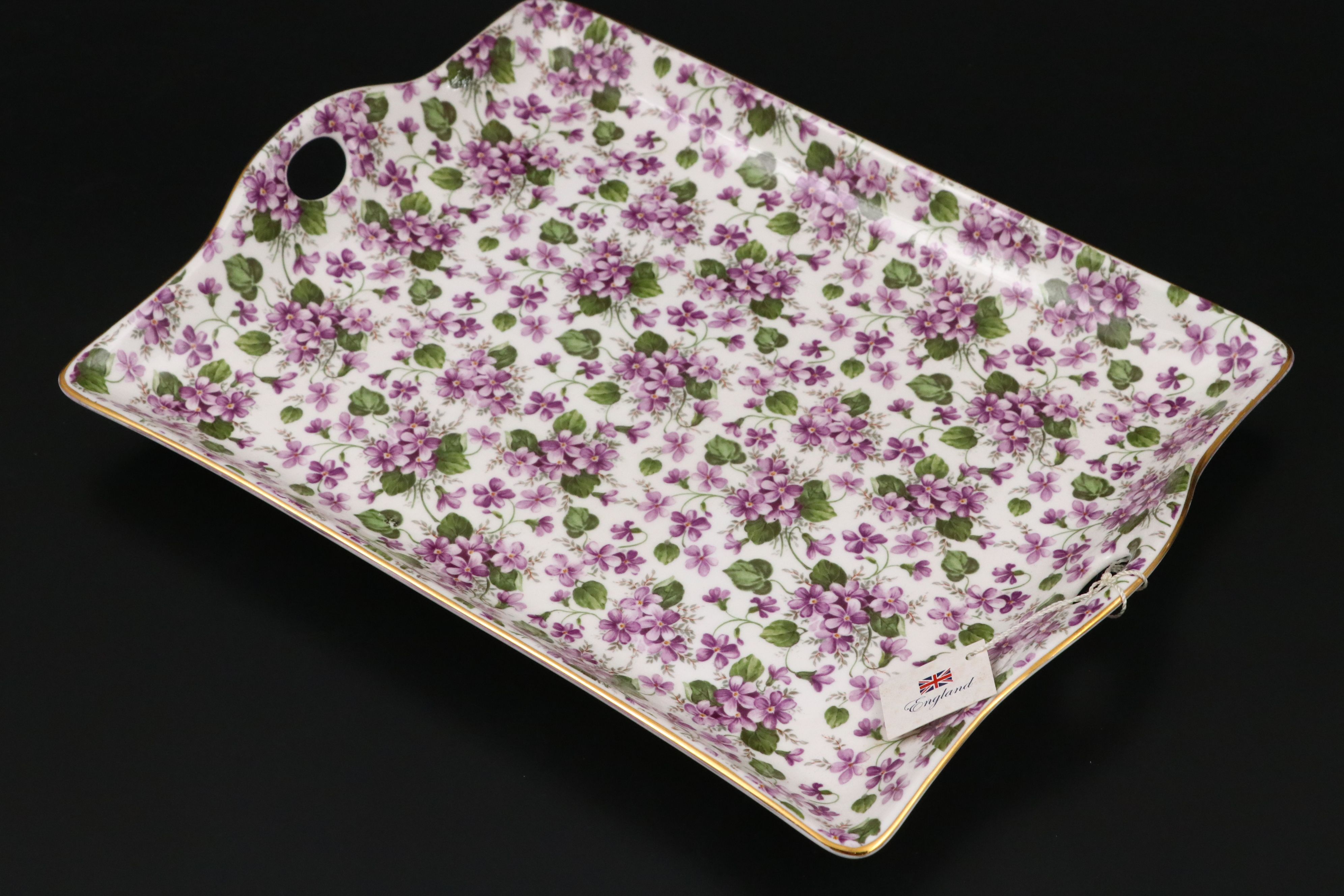 Royal Patrician with Crown Dorset Violet Chintz Pattern Tea Set