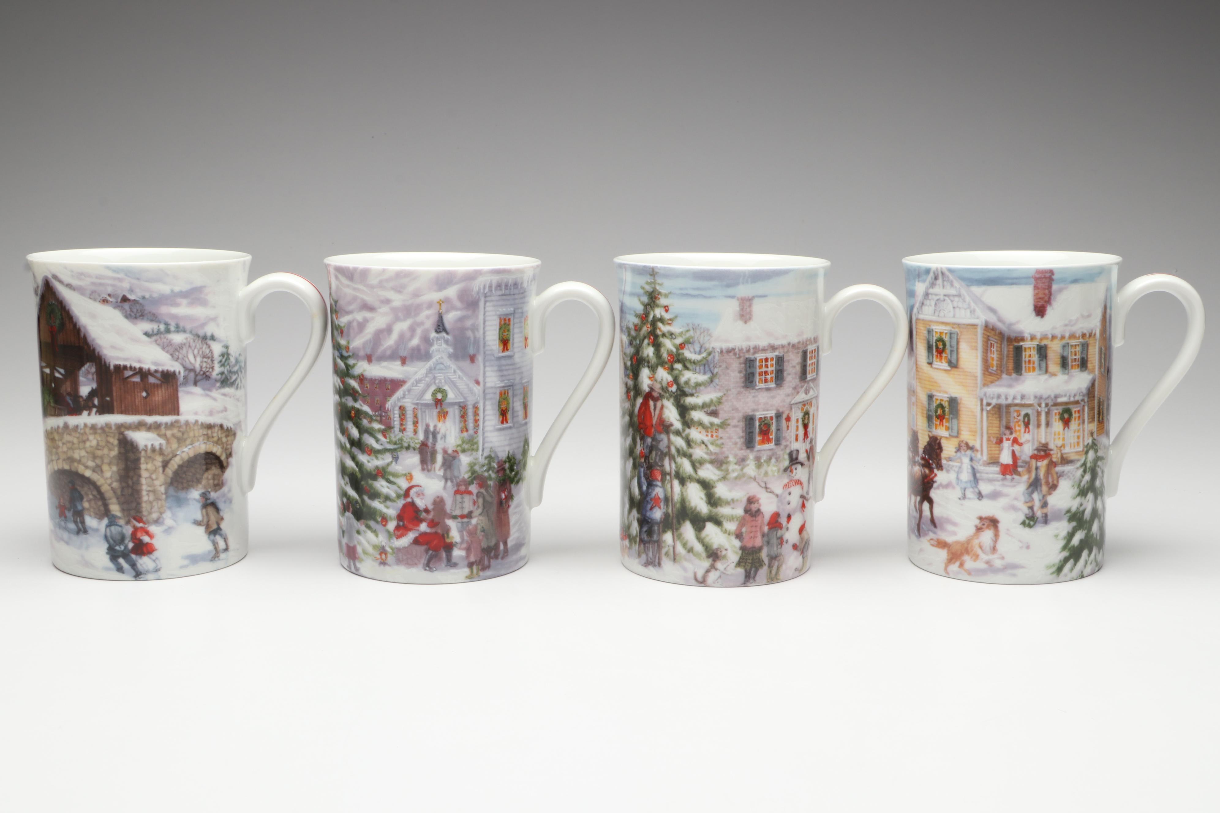 Lenox "American Christmas" Mug Set with Musical Cake Platter and More Décor