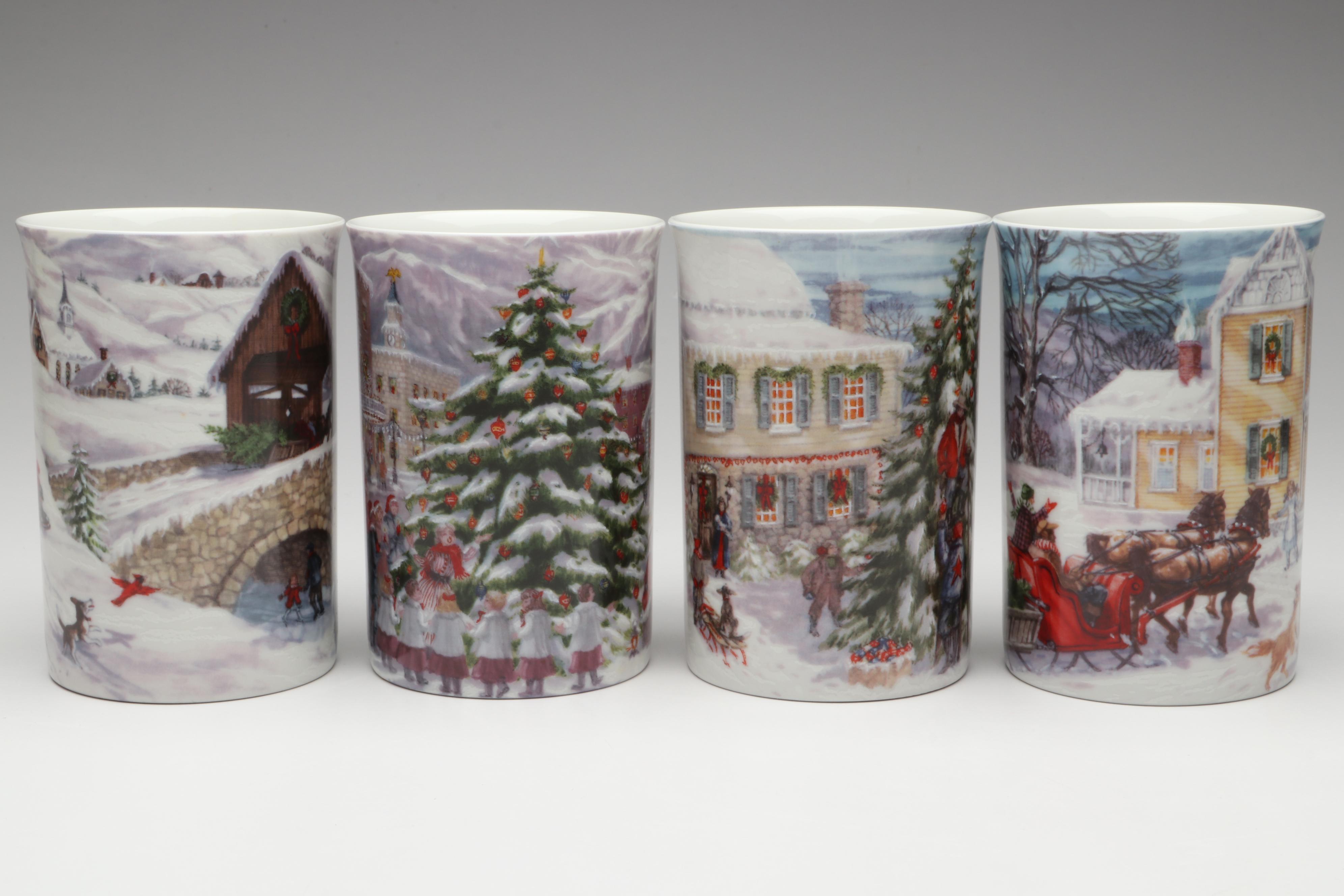 Lenox "American Christmas" Mug Set with Musical Cake Platter and More Décor