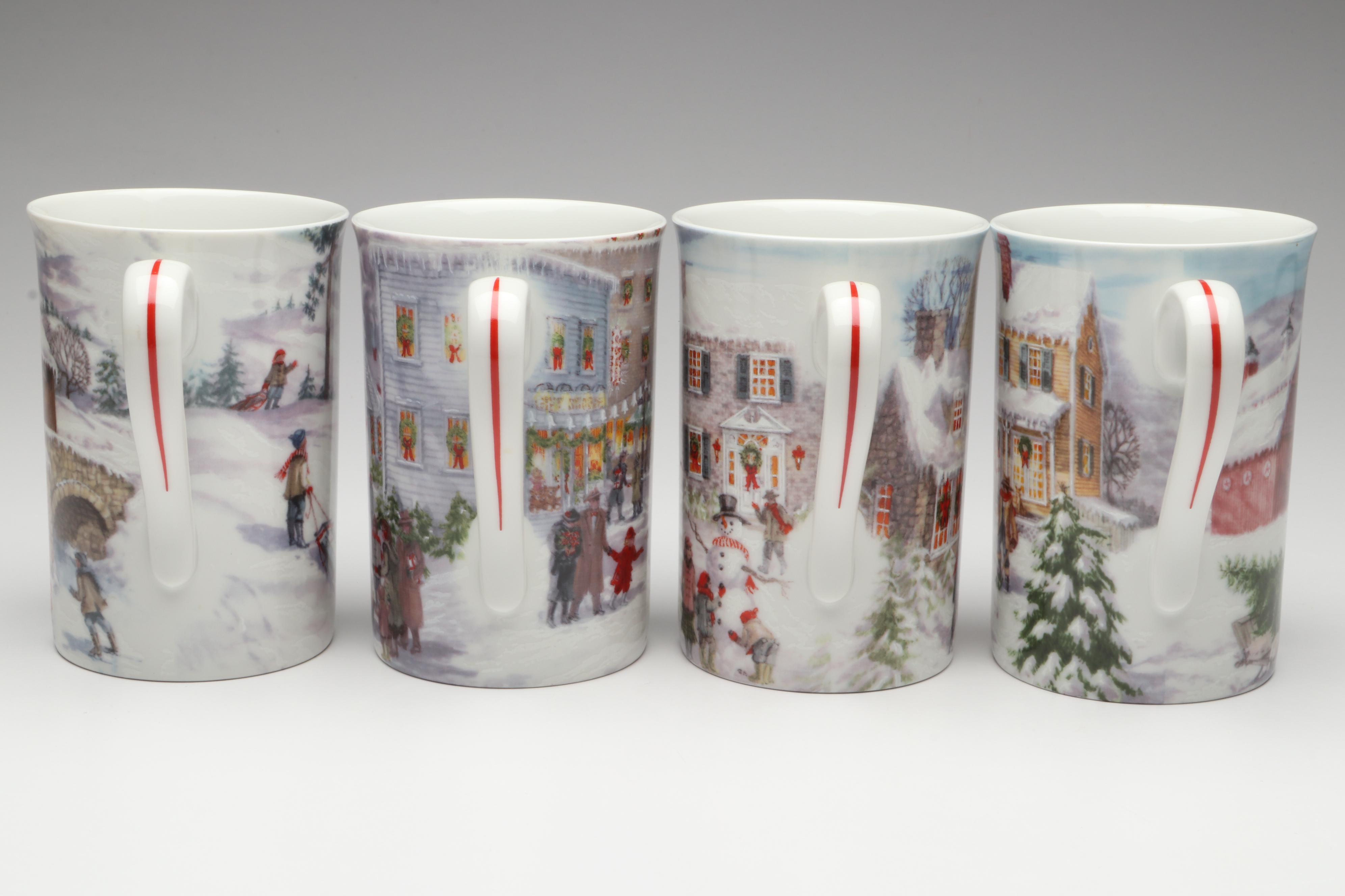 Lenox "American Christmas" Mug Set with Musical Cake Platter and More Décor