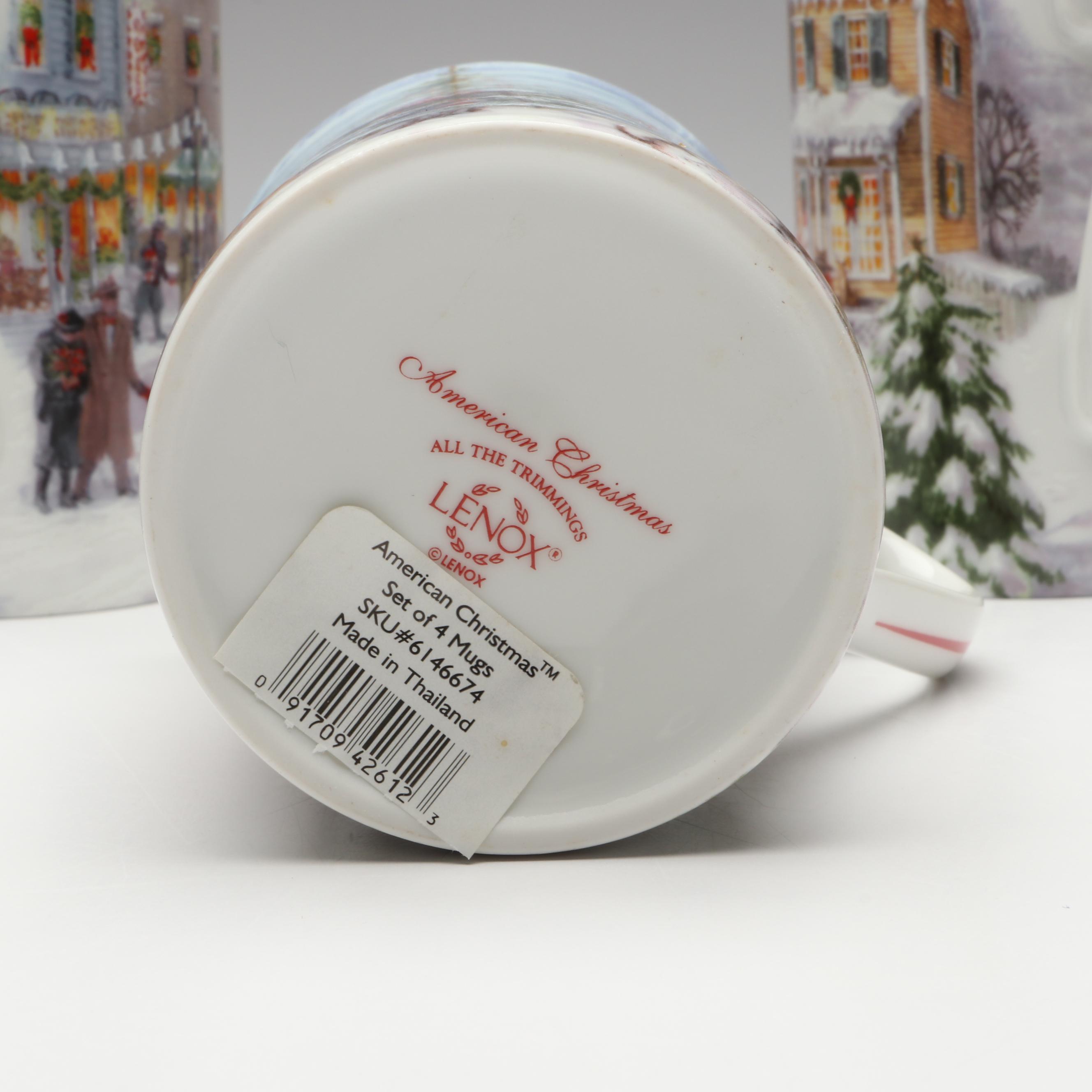 Lenox "American Christmas" Mug Set with Musical Cake Platter and More Décor