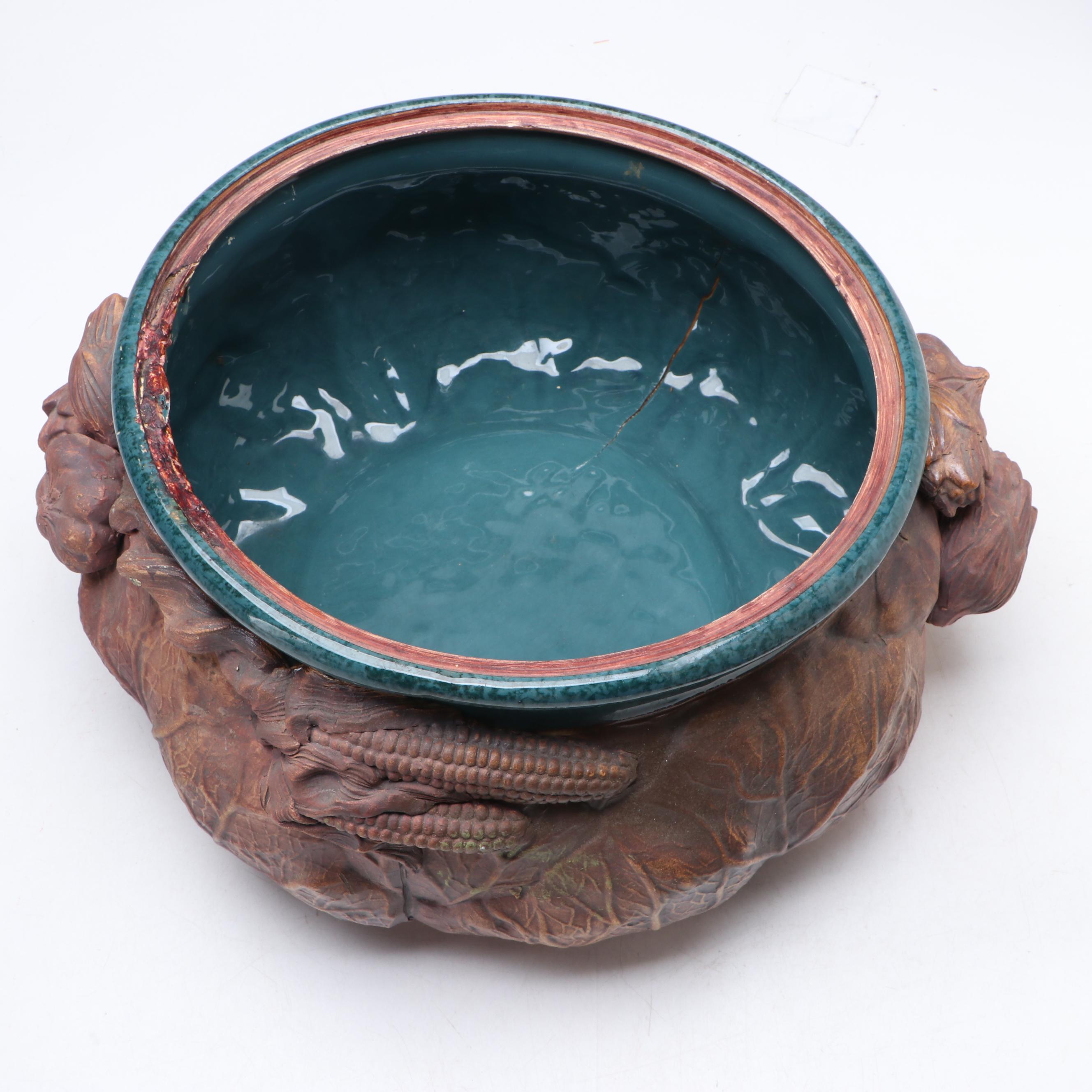 Terrafirma Art Pottery Lidded Bowl, 1995
