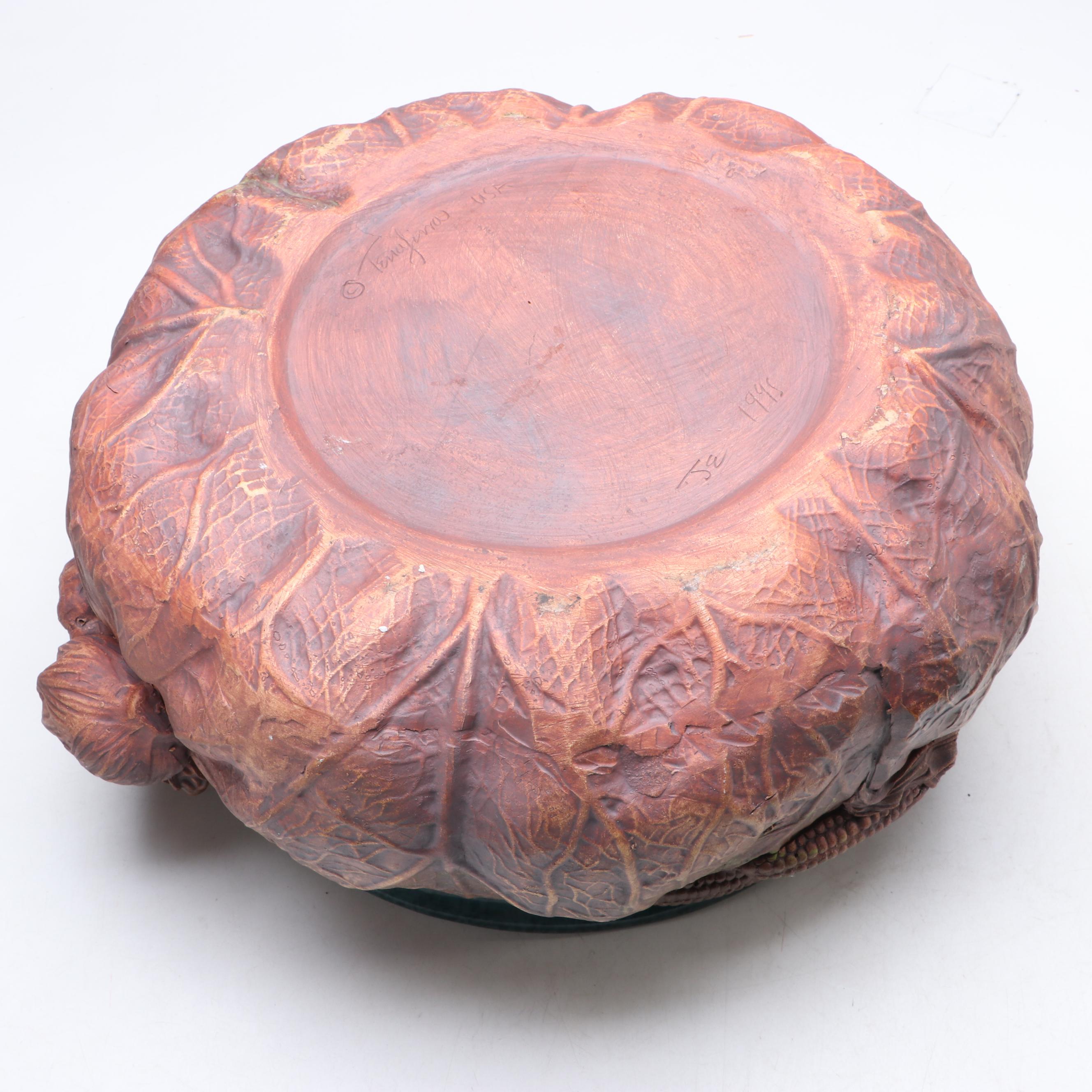 Terrafirma Art Pottery Lidded Bowl, 1995