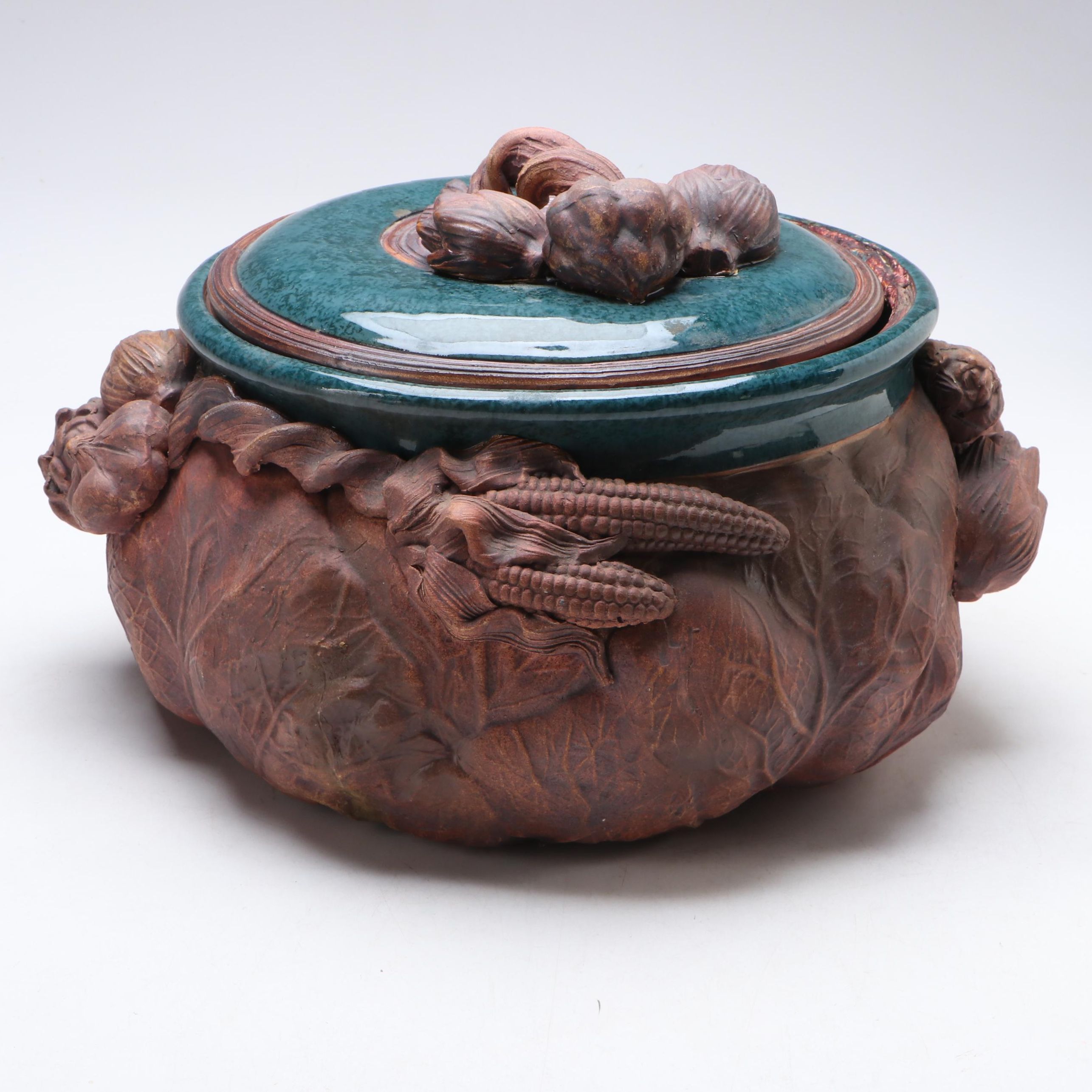 Terrafirma Art Pottery Lidded Bowl, 1995