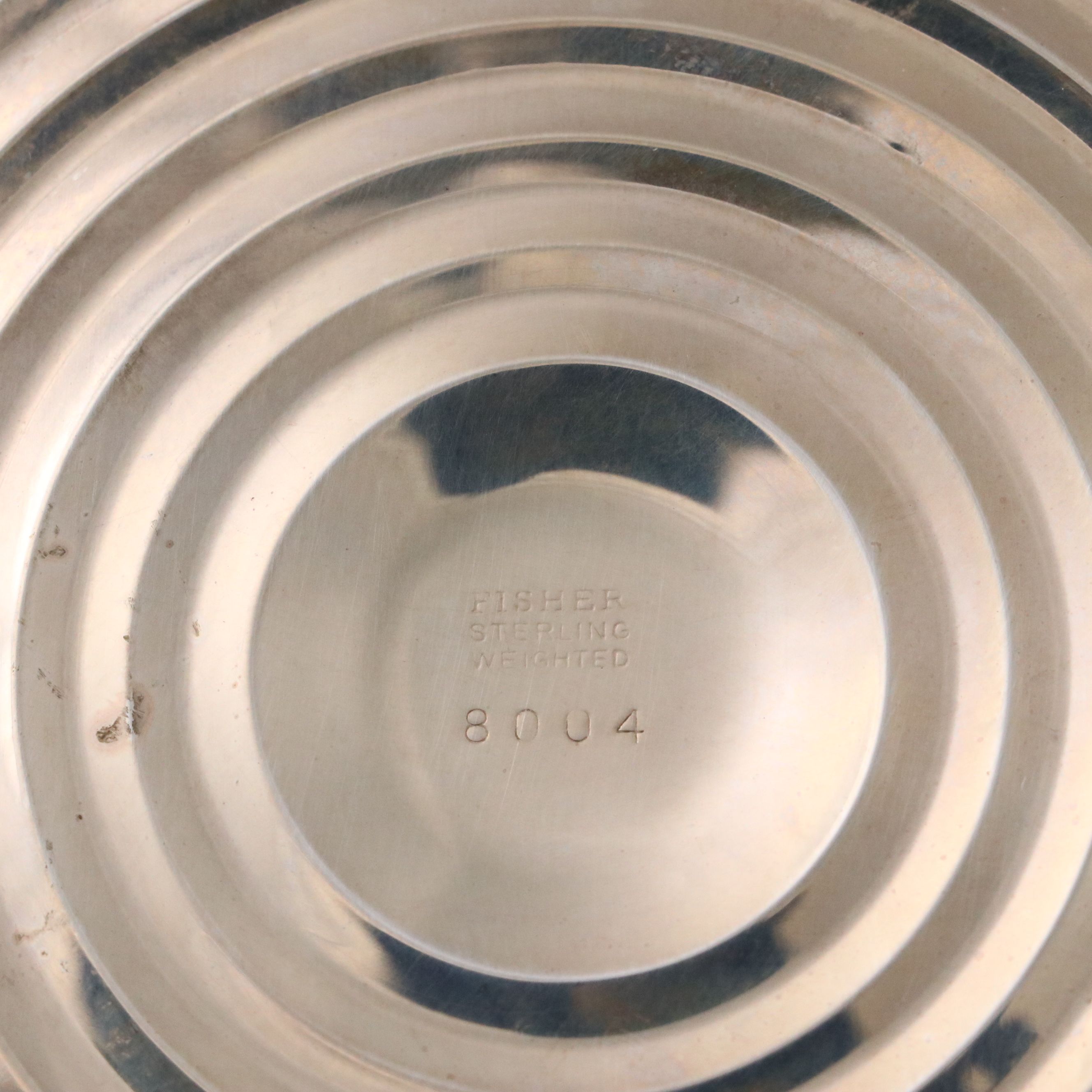 Pair of Fisher Tulip Form Weighted Sterling Silver Candlesticks