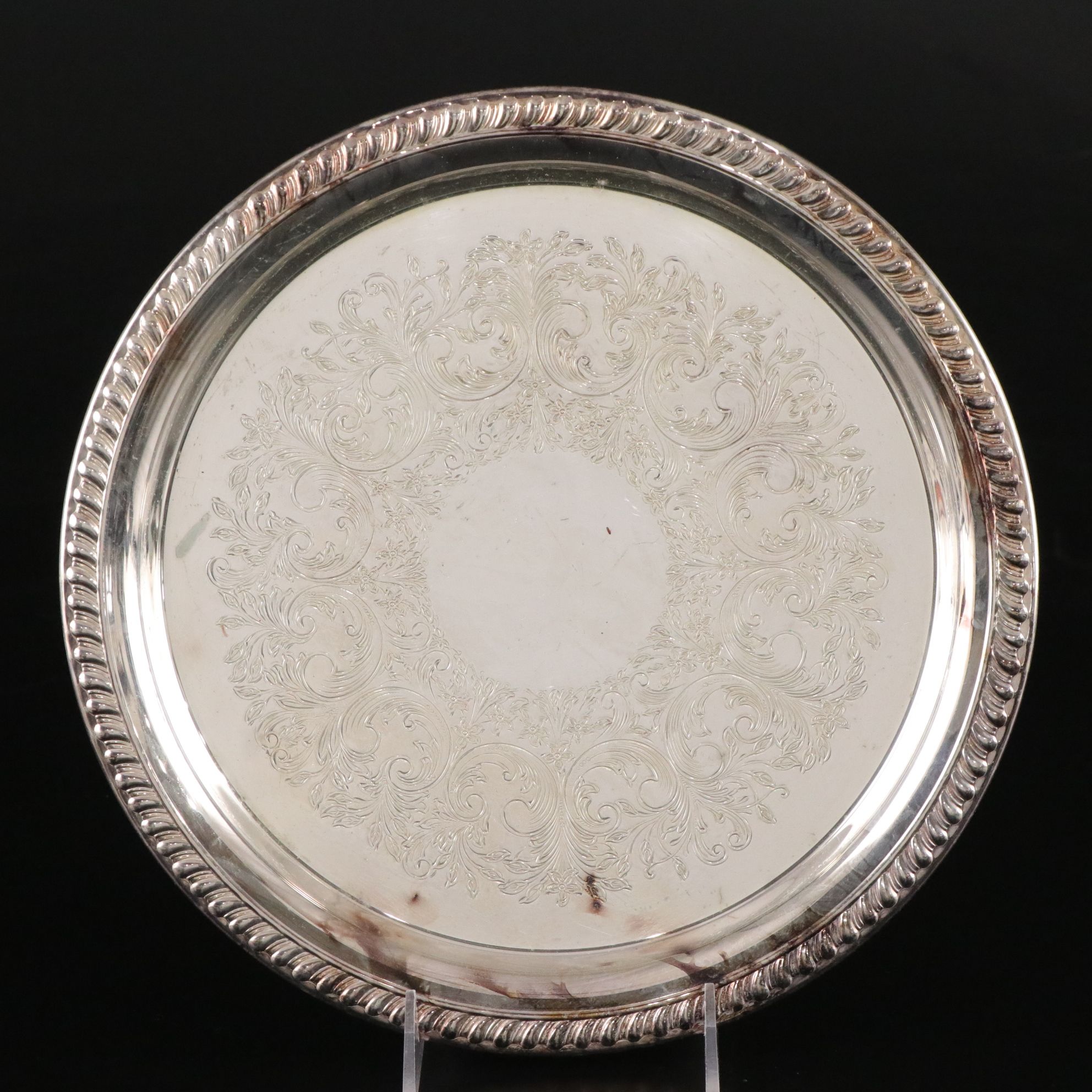 Silver Plate Serving Trays and Candelabra