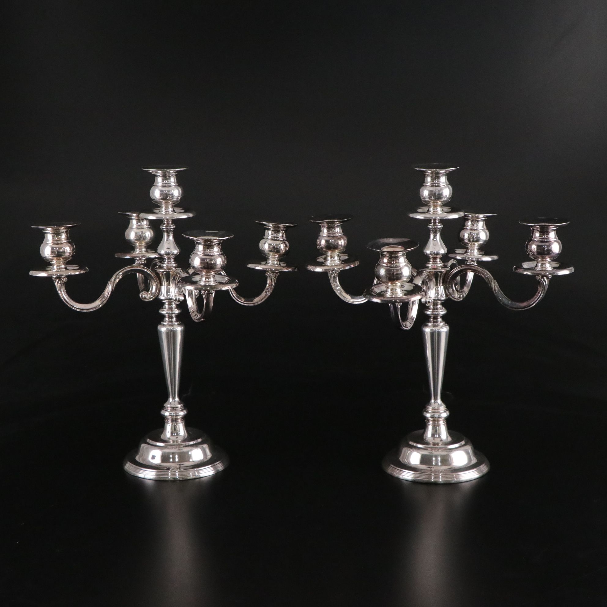 Silver Plate Serving Trays and Candelabra