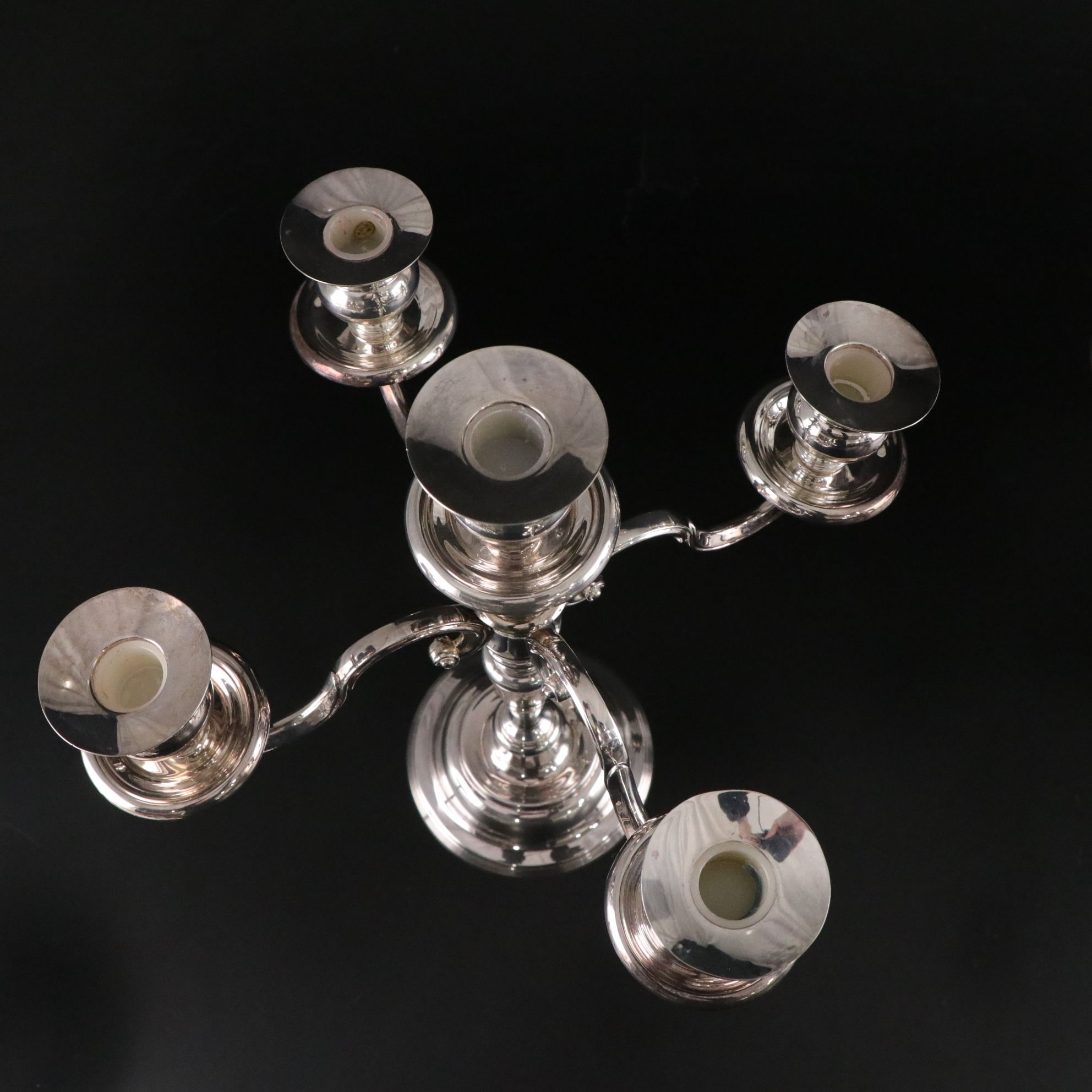 Silver Plate Serving Trays and Candelabra