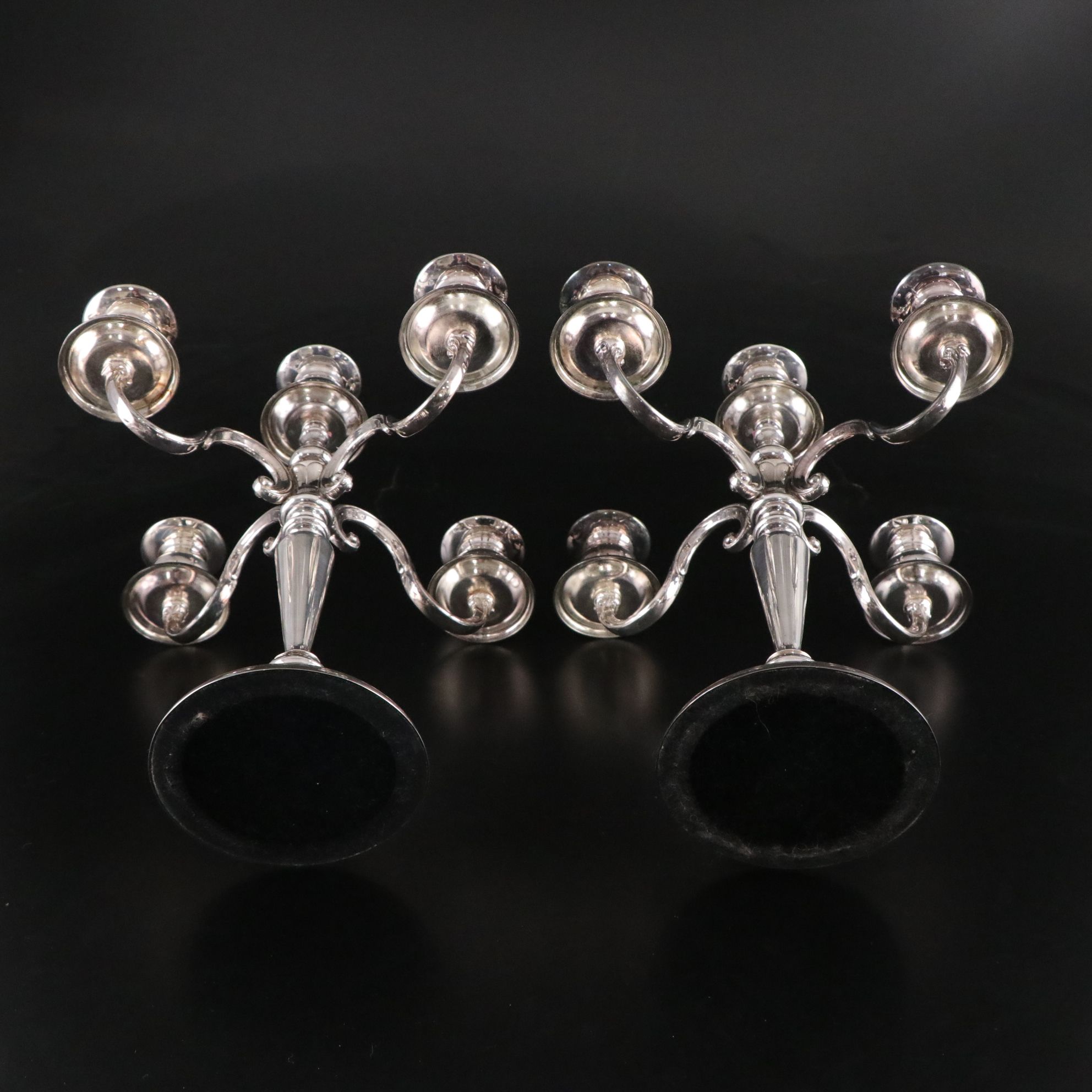 Silver Plate Serving Trays and Candelabra