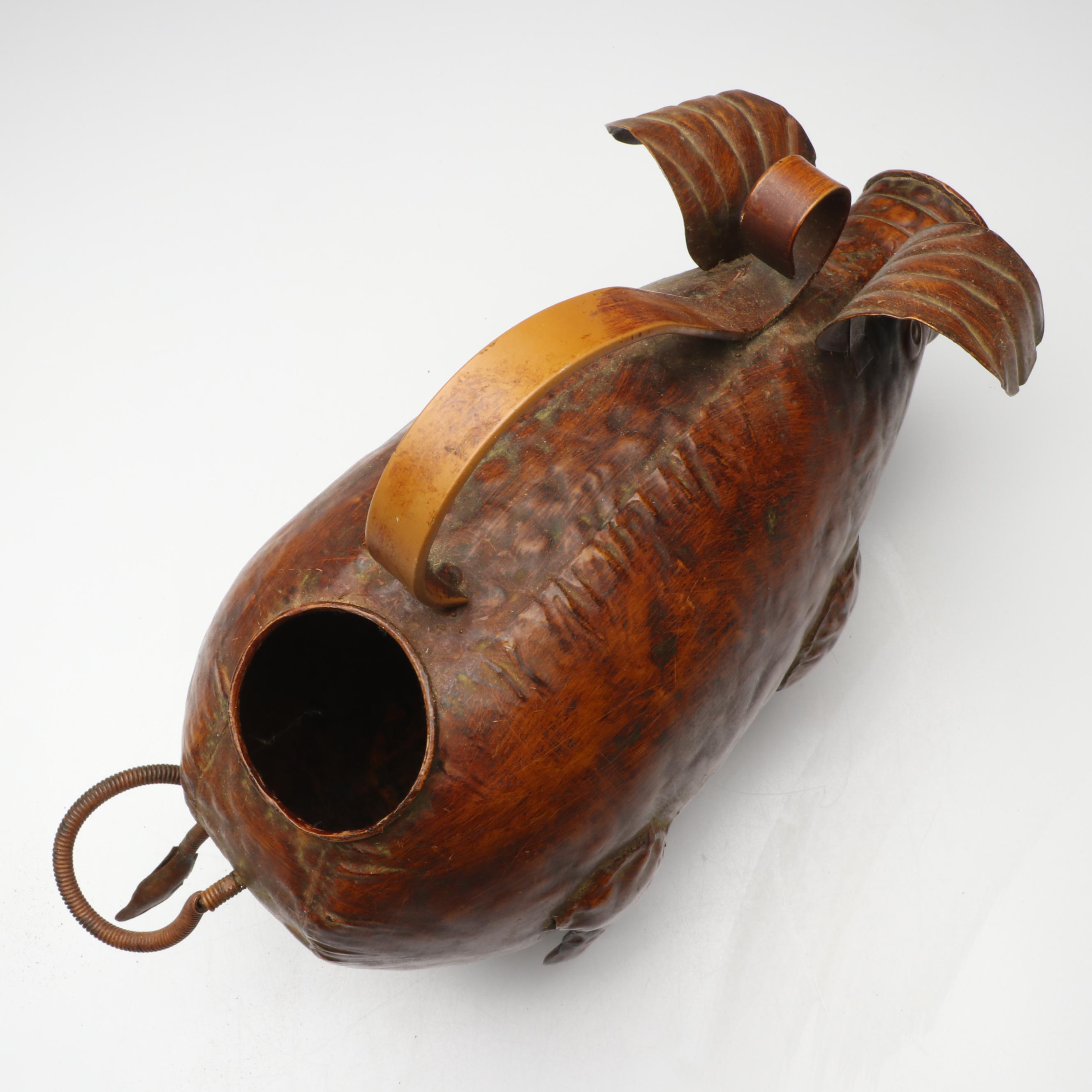 Whimsical Metal Pig Watering Can