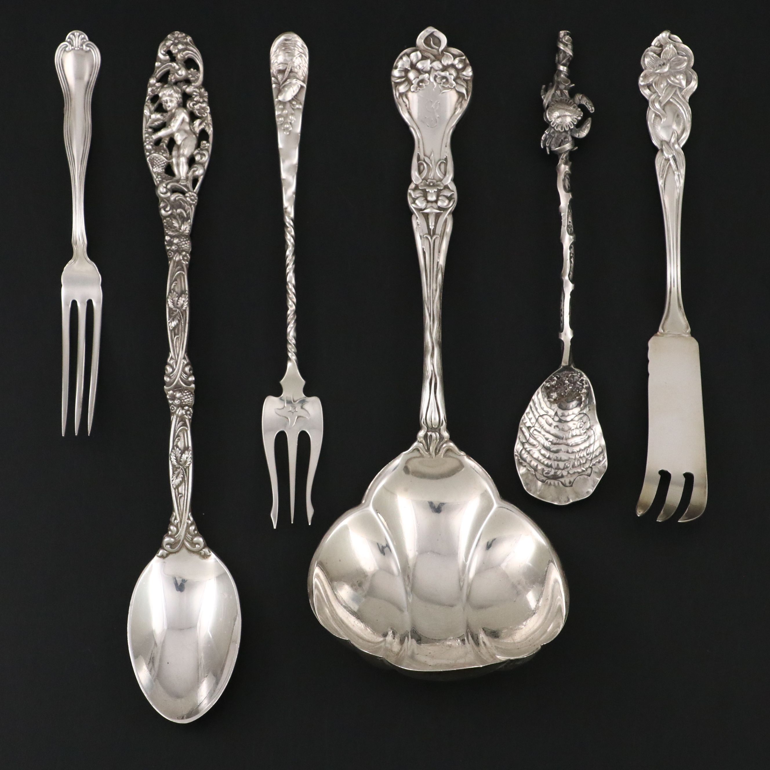 Gorham Sterling Spoon, Alvin Sterling Ladle, and More Sterling Serving Utensils
