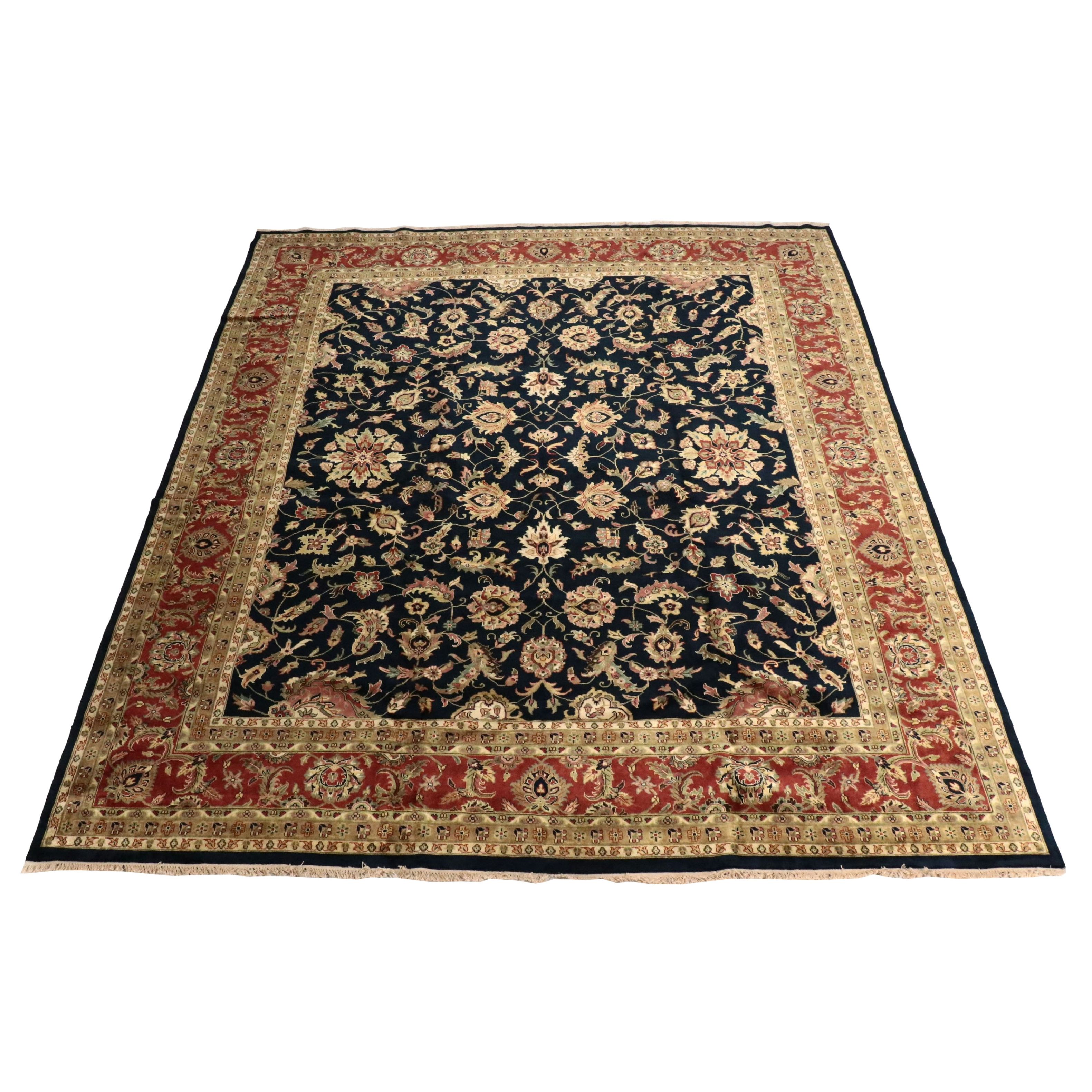 11'8 x 14'8 Hand-Knotted Indian Agra Room-Sized Rug