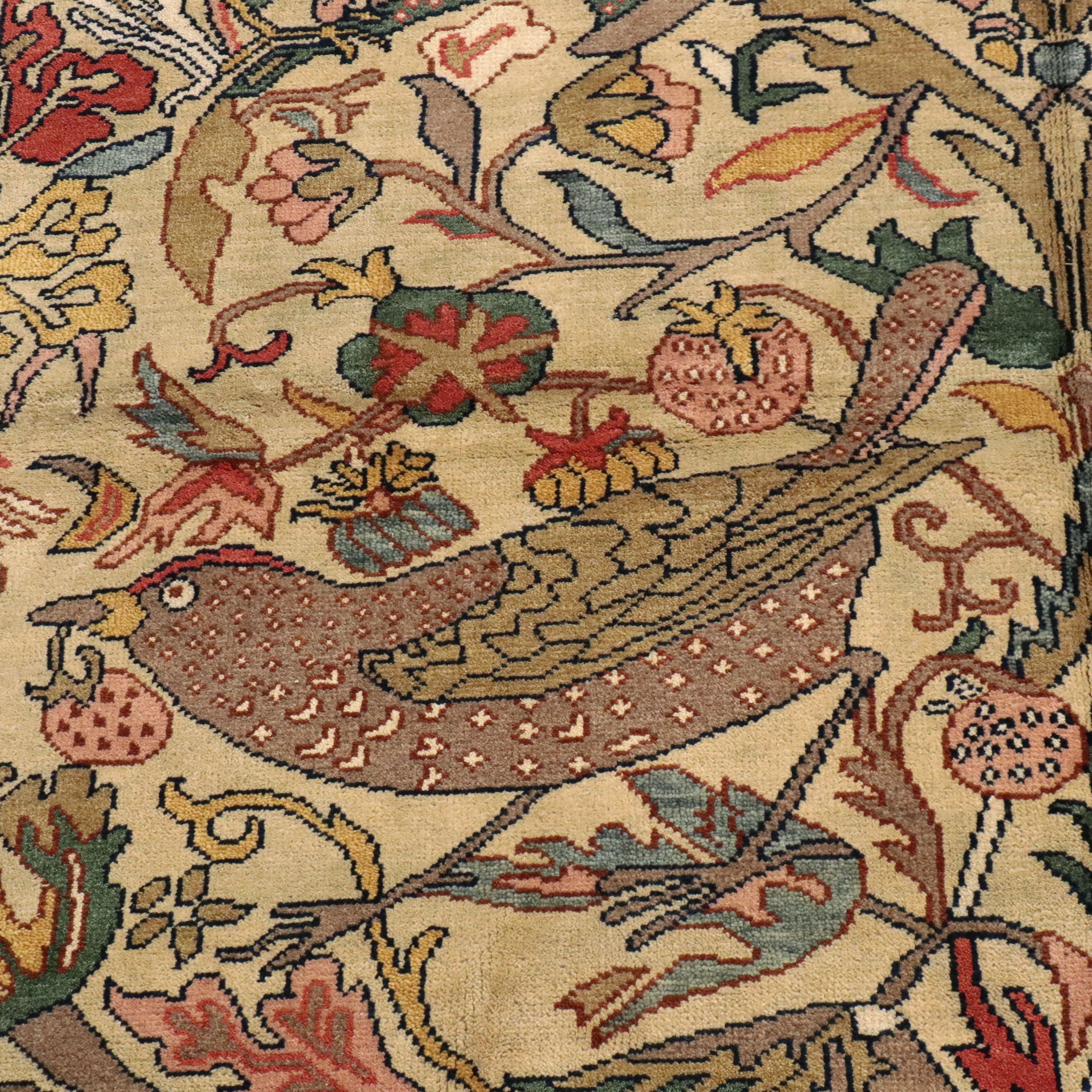 8'11 x 10'2 Hand-Knotted Indo-Persian Ziegler Area Rug