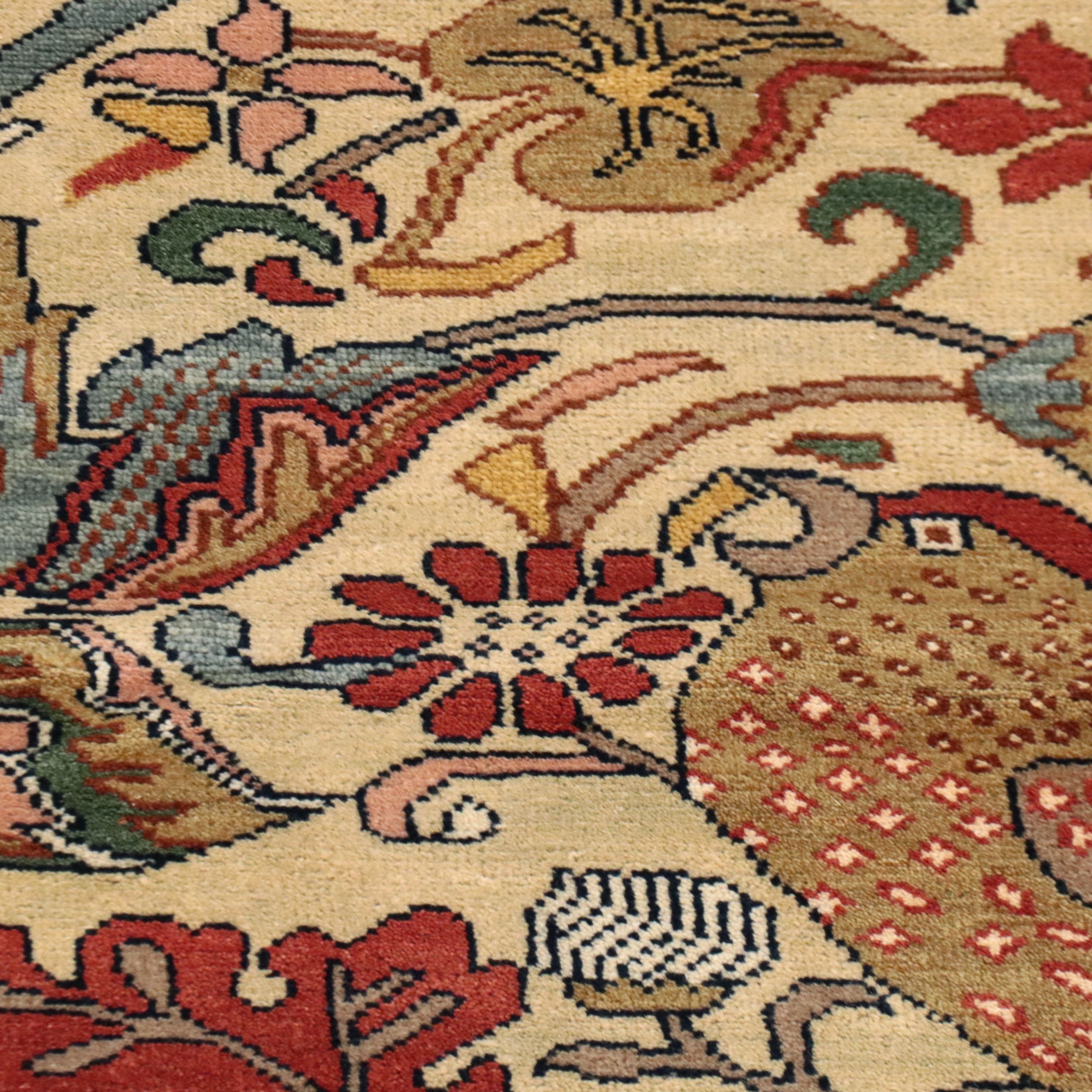 8'11 x 10'2 Hand-Knotted Indo-Persian Ziegler Area Rug