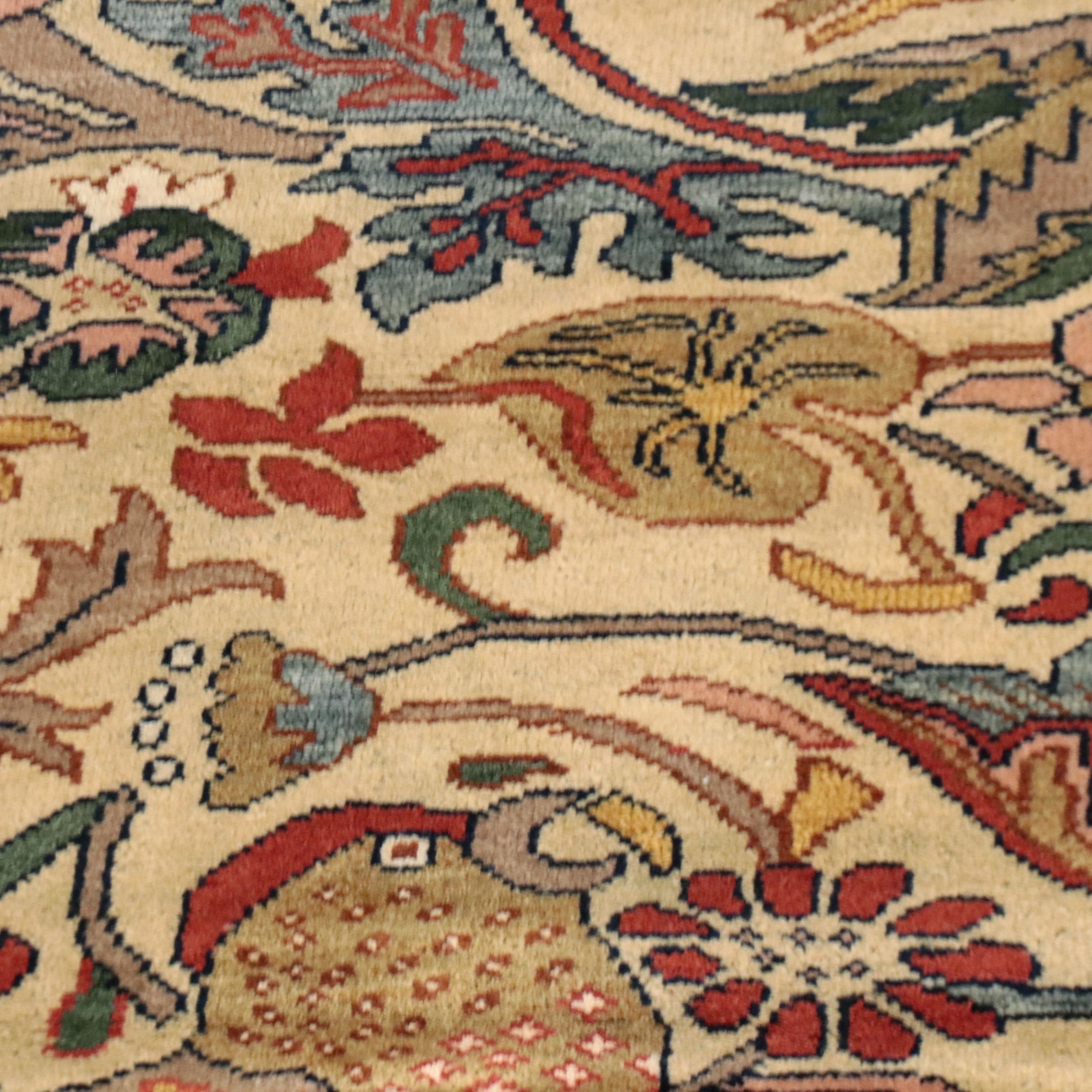 8'11 x 10'2 Hand-Knotted Indo-Persian Ziegler Area Rug