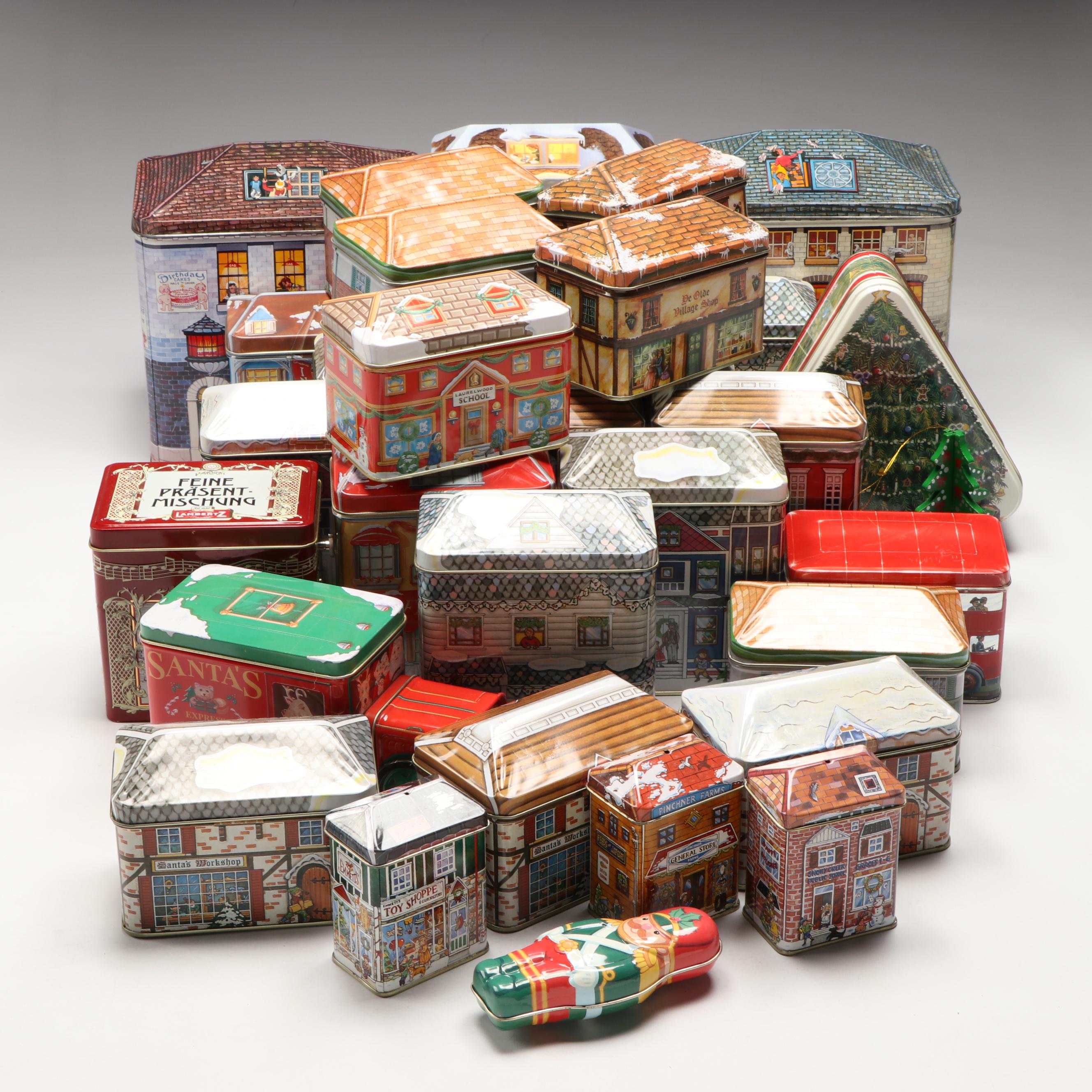 Cracker Jack, Hallmark, Churchill's and Other Christmas Tin Boxes