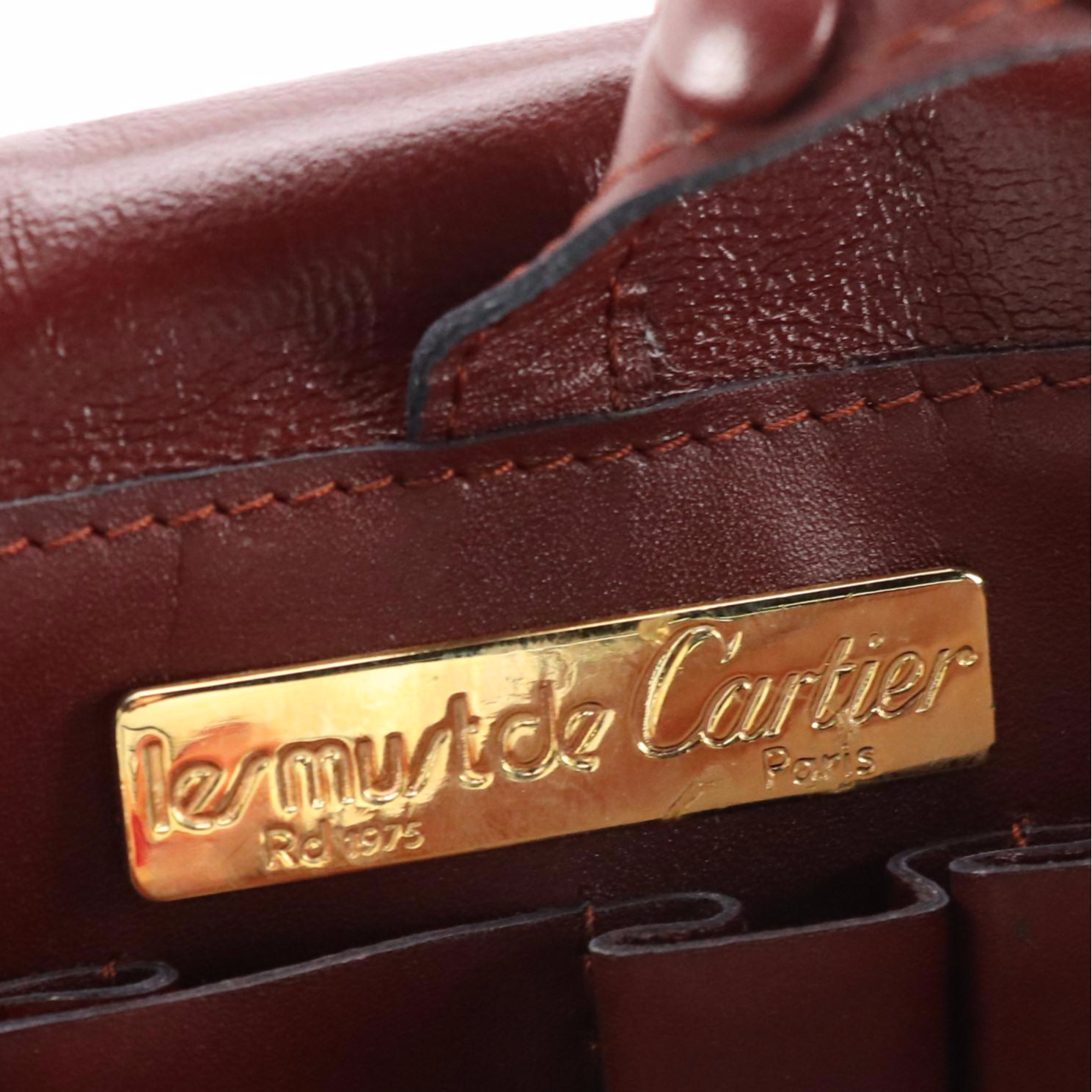 Cartier Must de Cartier Double-Compartment Expandable Flap Bag in Burgundy
