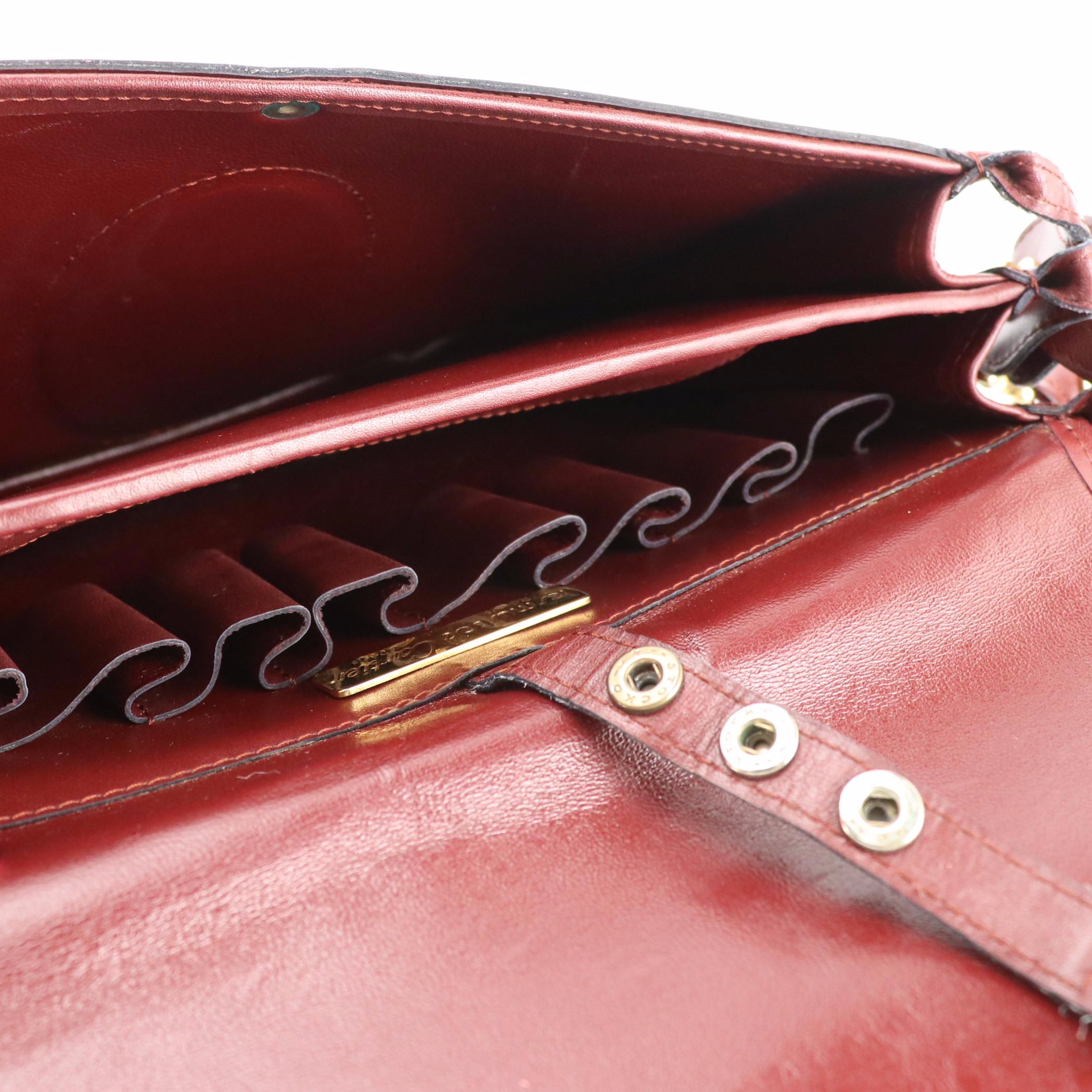 Cartier Must de Cartier Double-Compartment Expandable Flap Bag in Burgundy