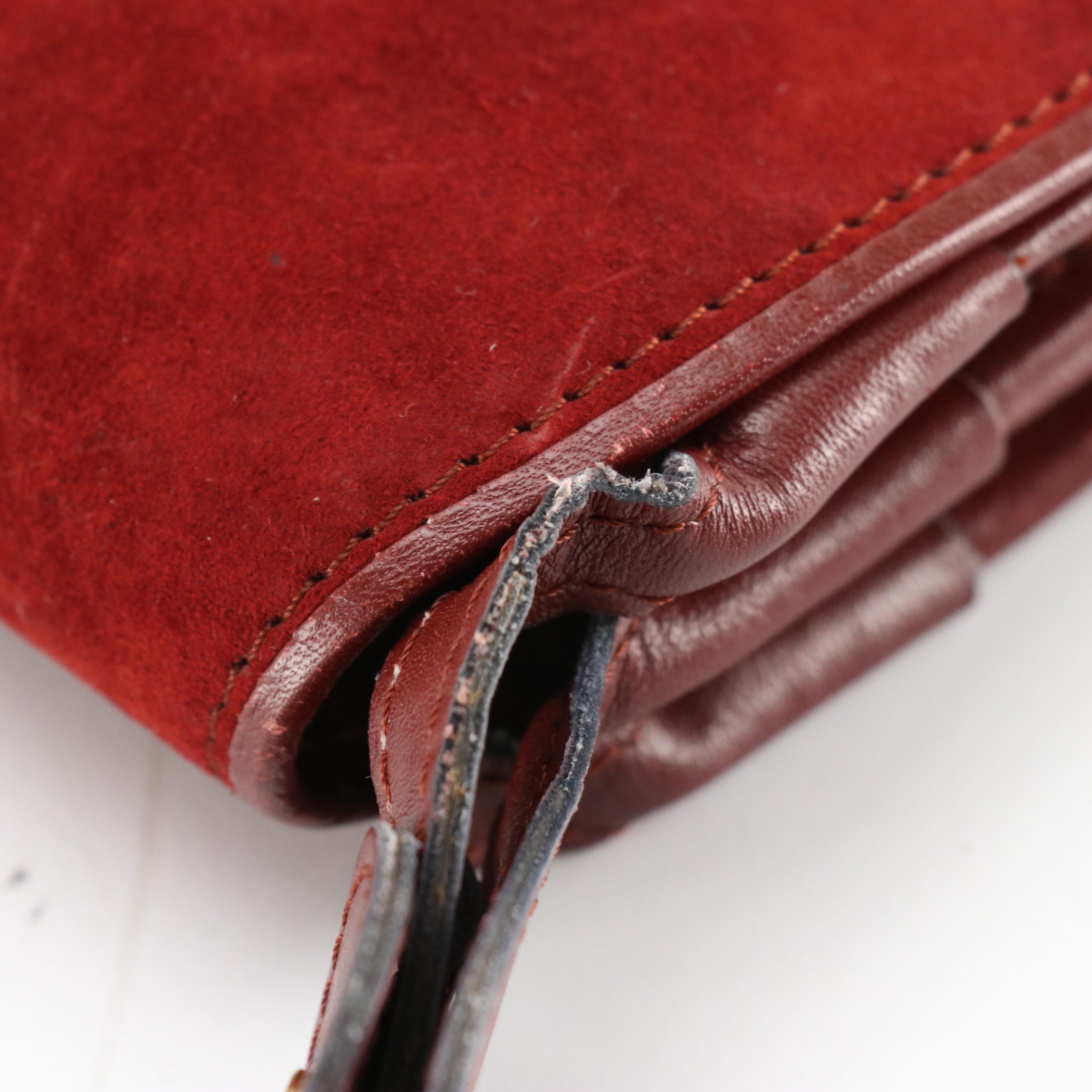 Cartier Must de Cartier Double-Compartment Expandable Flap Bag in Burgundy