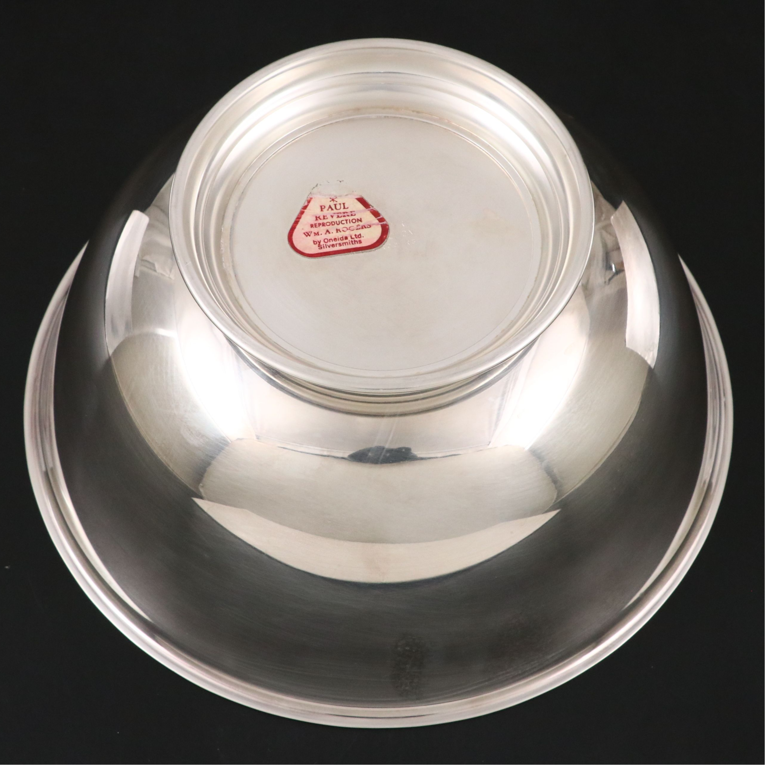 Oneida Paul Revere Reproduction and More Silver Plate with Enamel Bowls