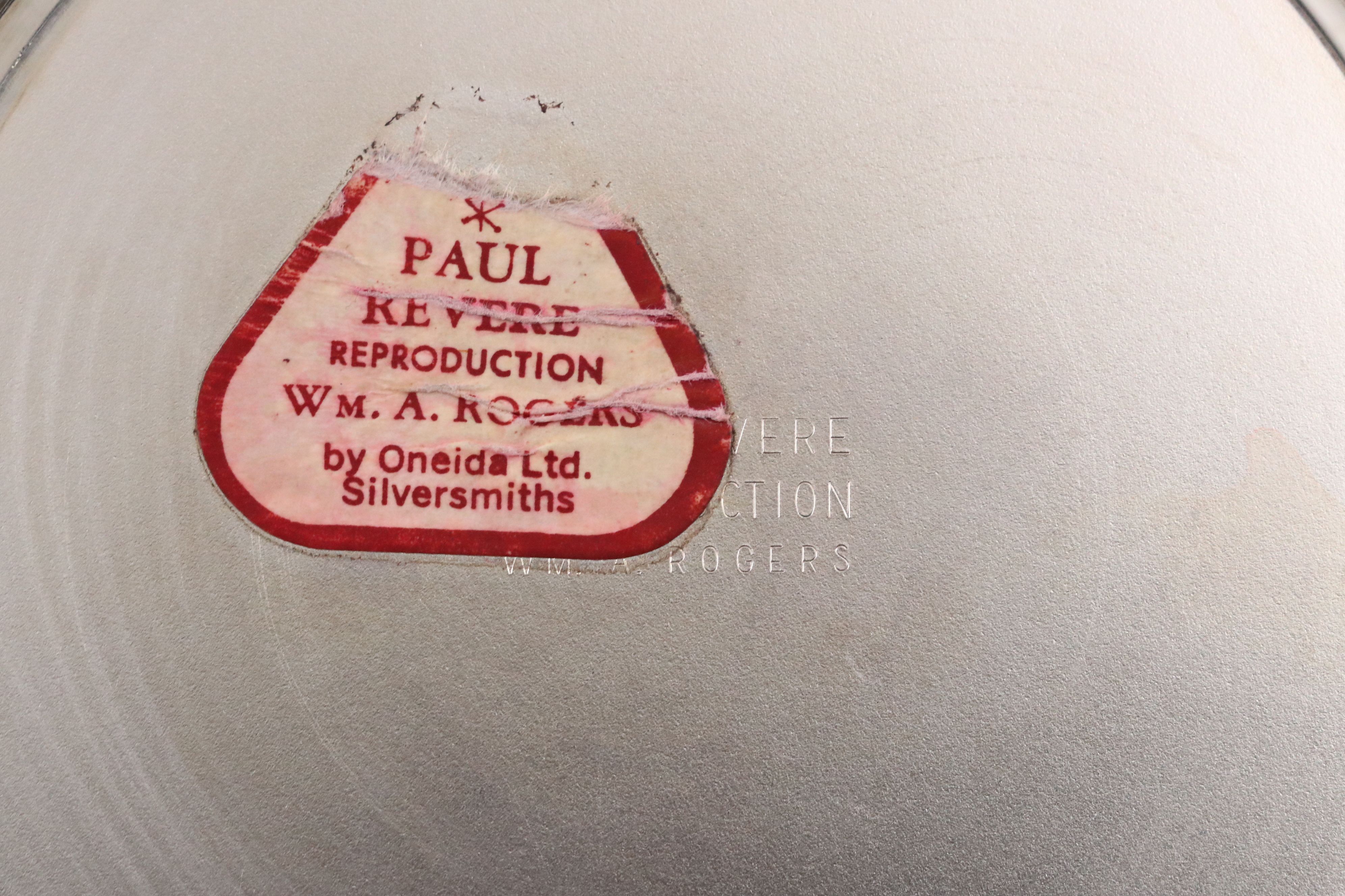 Oneida Paul Revere Reproduction and More Silver Plate with Enamel Bowls