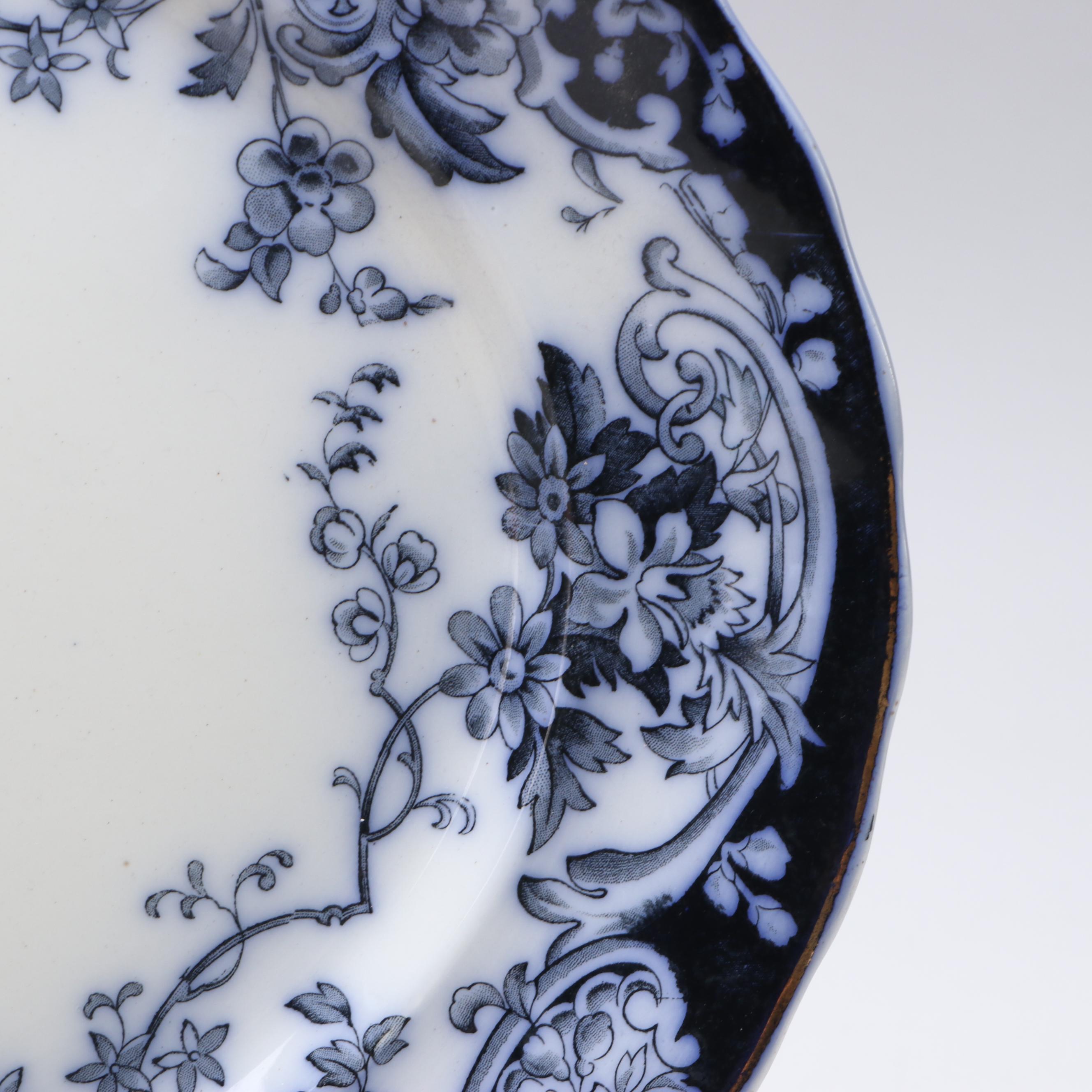 Keeling & Co. Blue and White Earthenware Platter, Early 20th Century