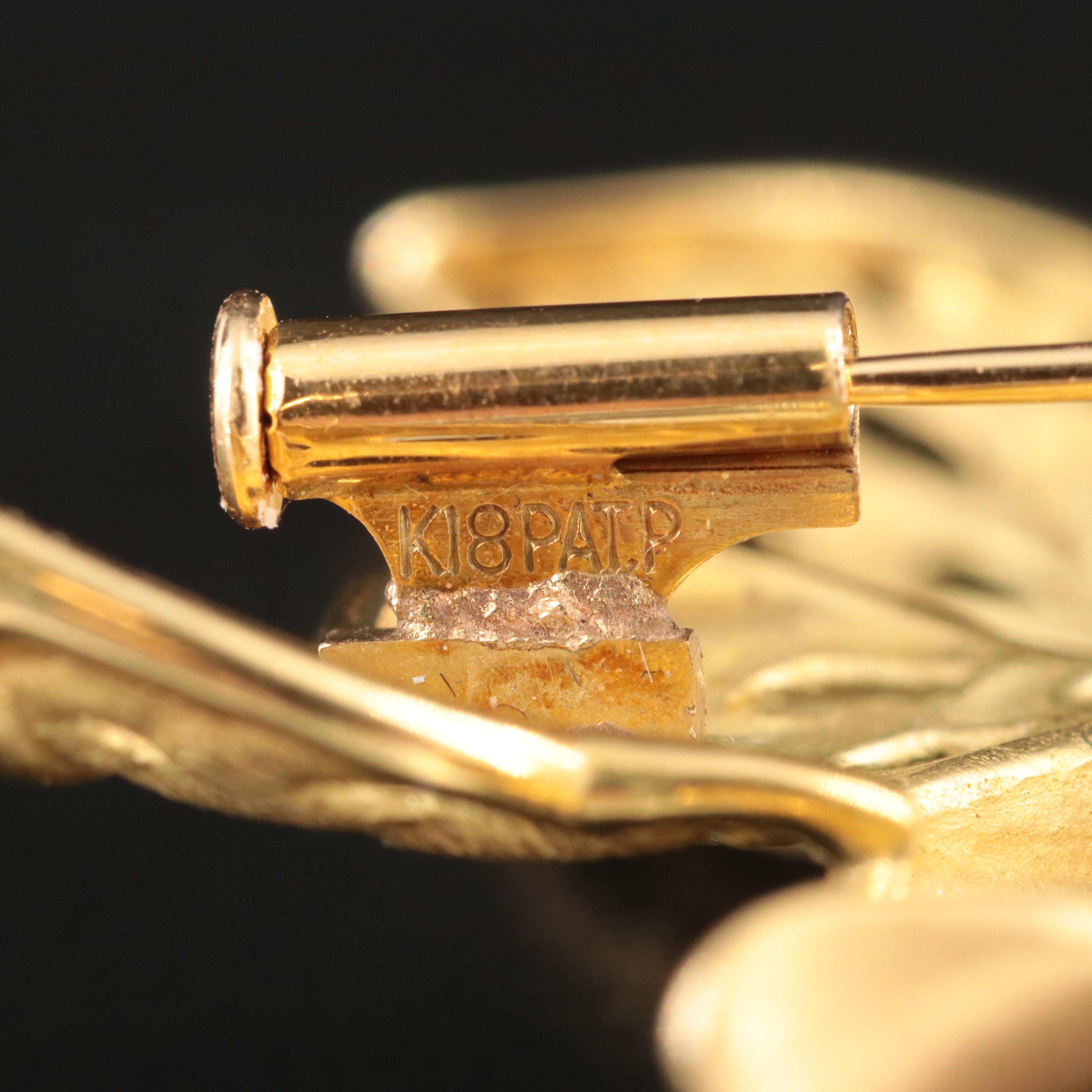 18K Pearl and Diamond Orchid Converter Brooch with Platinum Detail