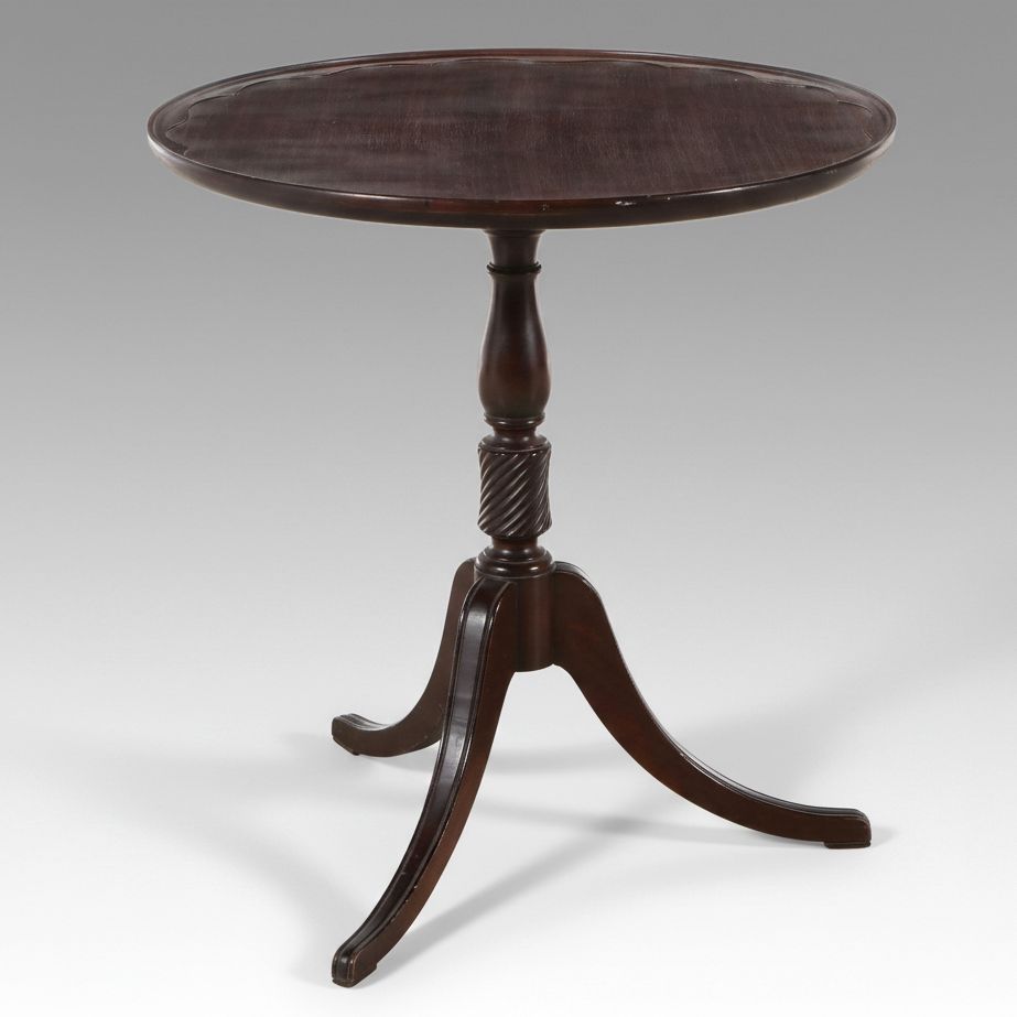 Brandt George III Style Mahogany Tea Table, Mid-20th Century