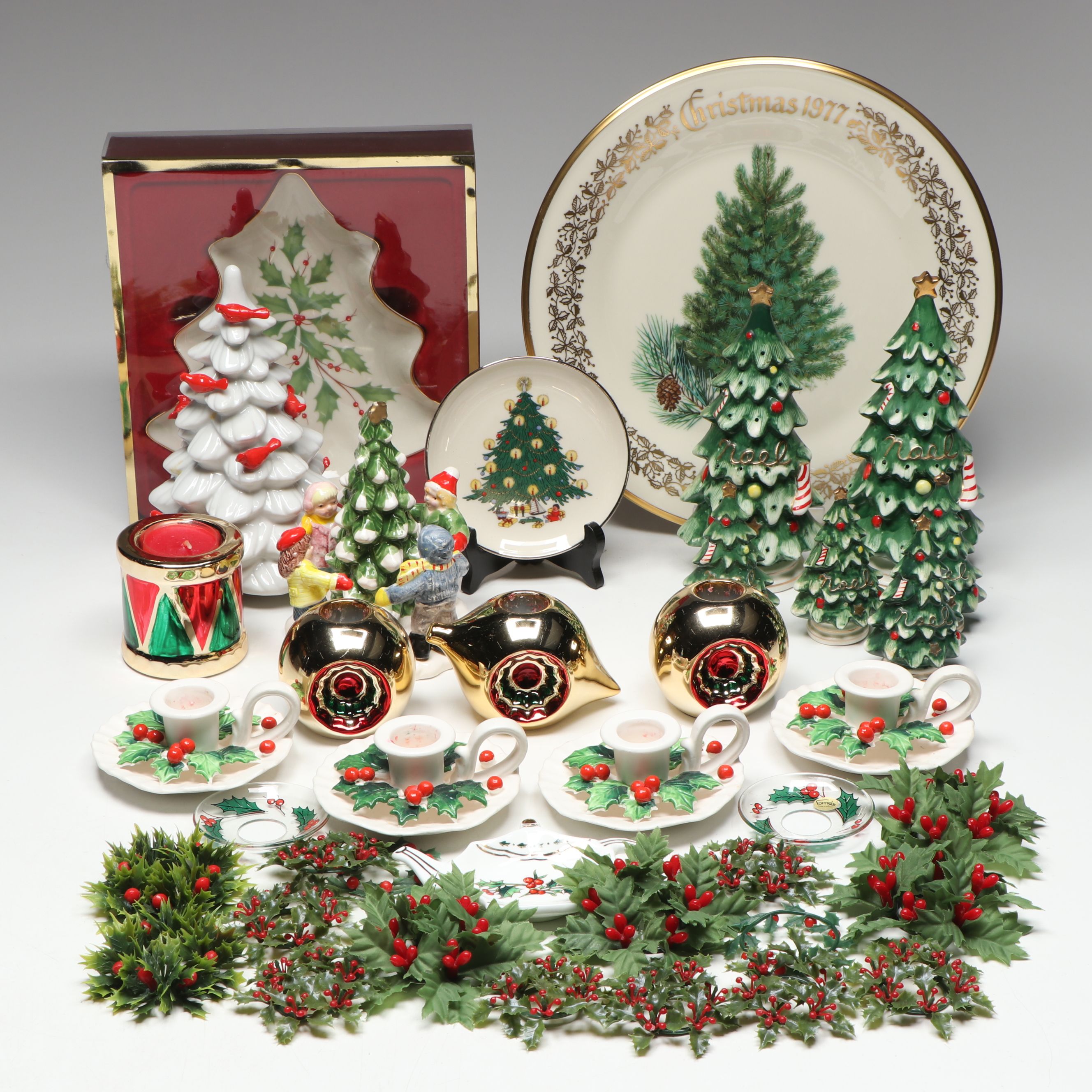 Lenox "Scotch Pine" Plate, Tree Candy Dish, and More Vintage Christmas Décor