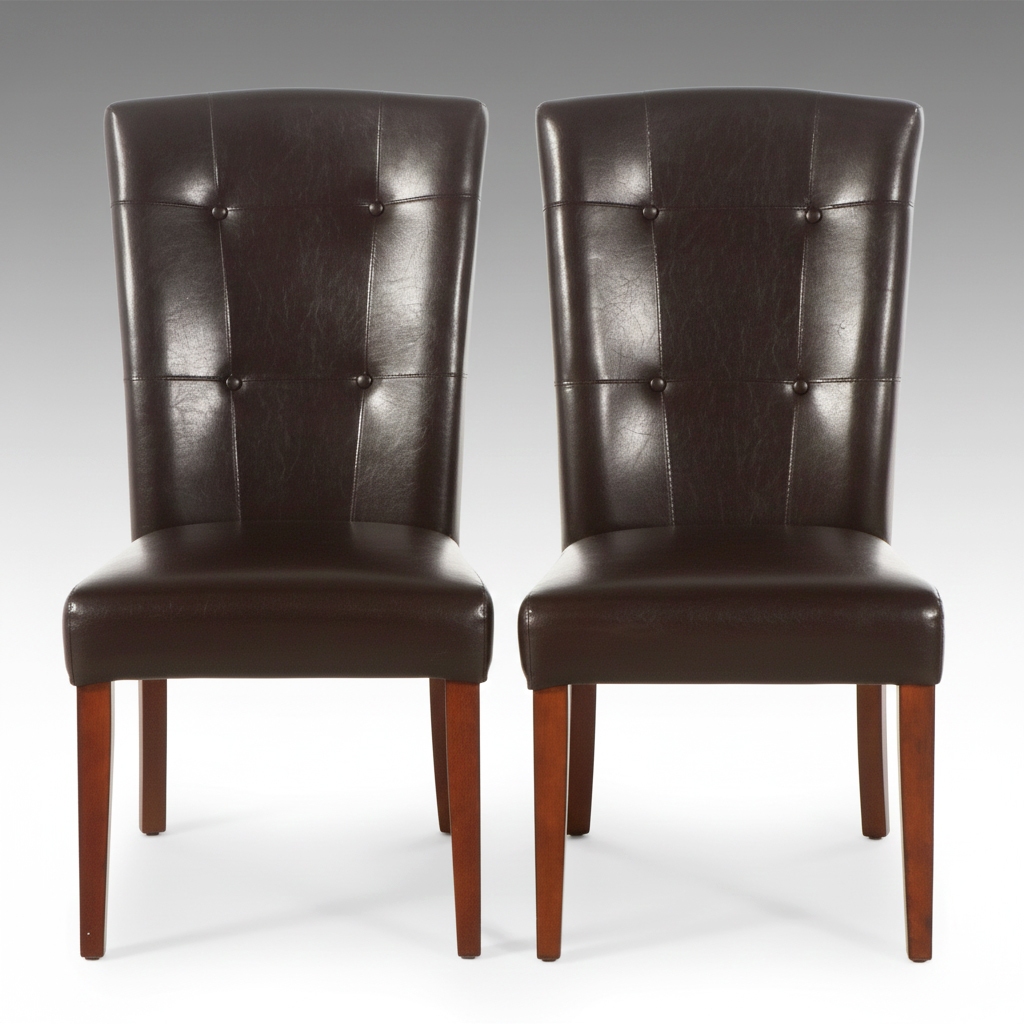 Modern Faux Leather Side Chairs