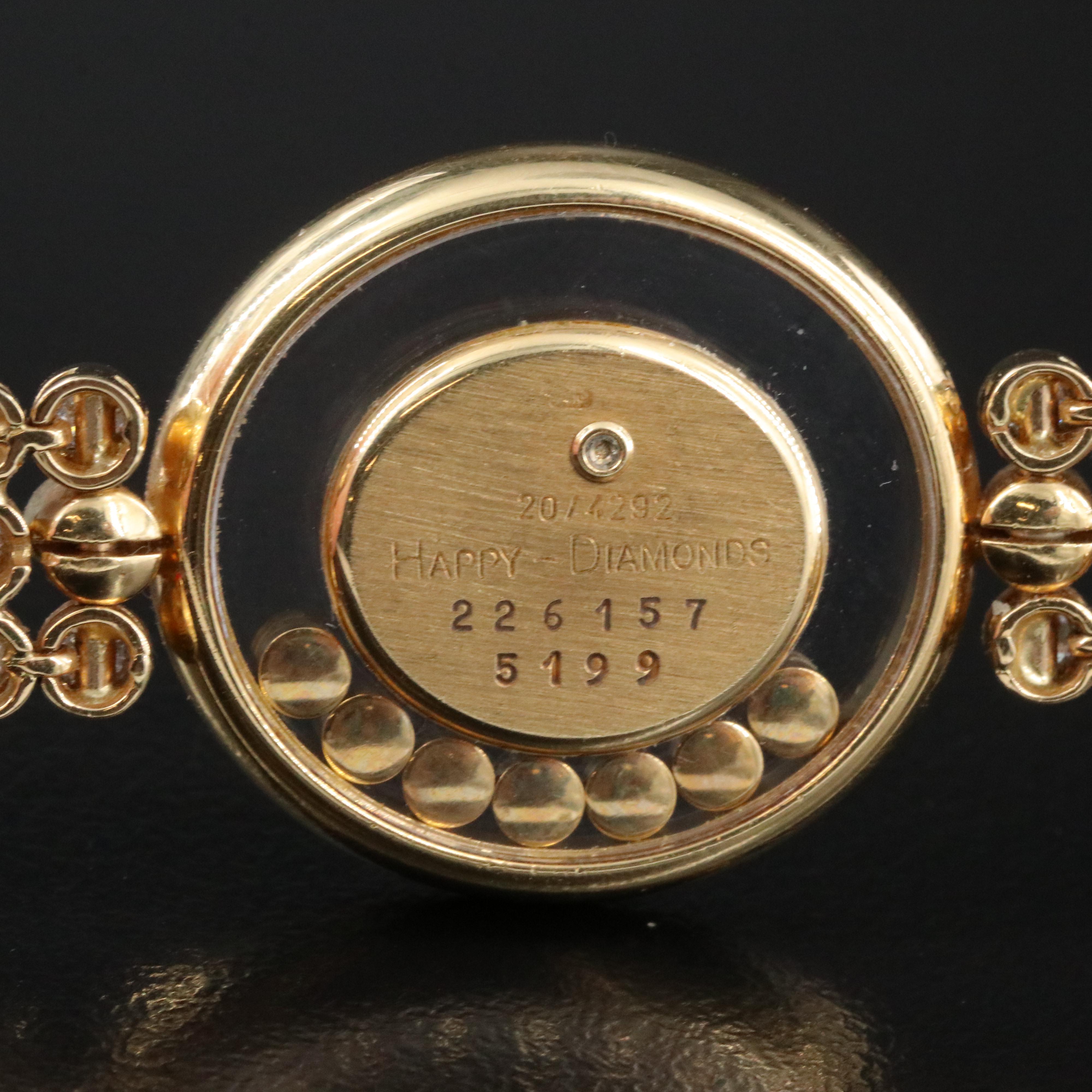 18K Chopard "Happy Diamonds" 8 Carats Total Weight Quartz Watch 5199