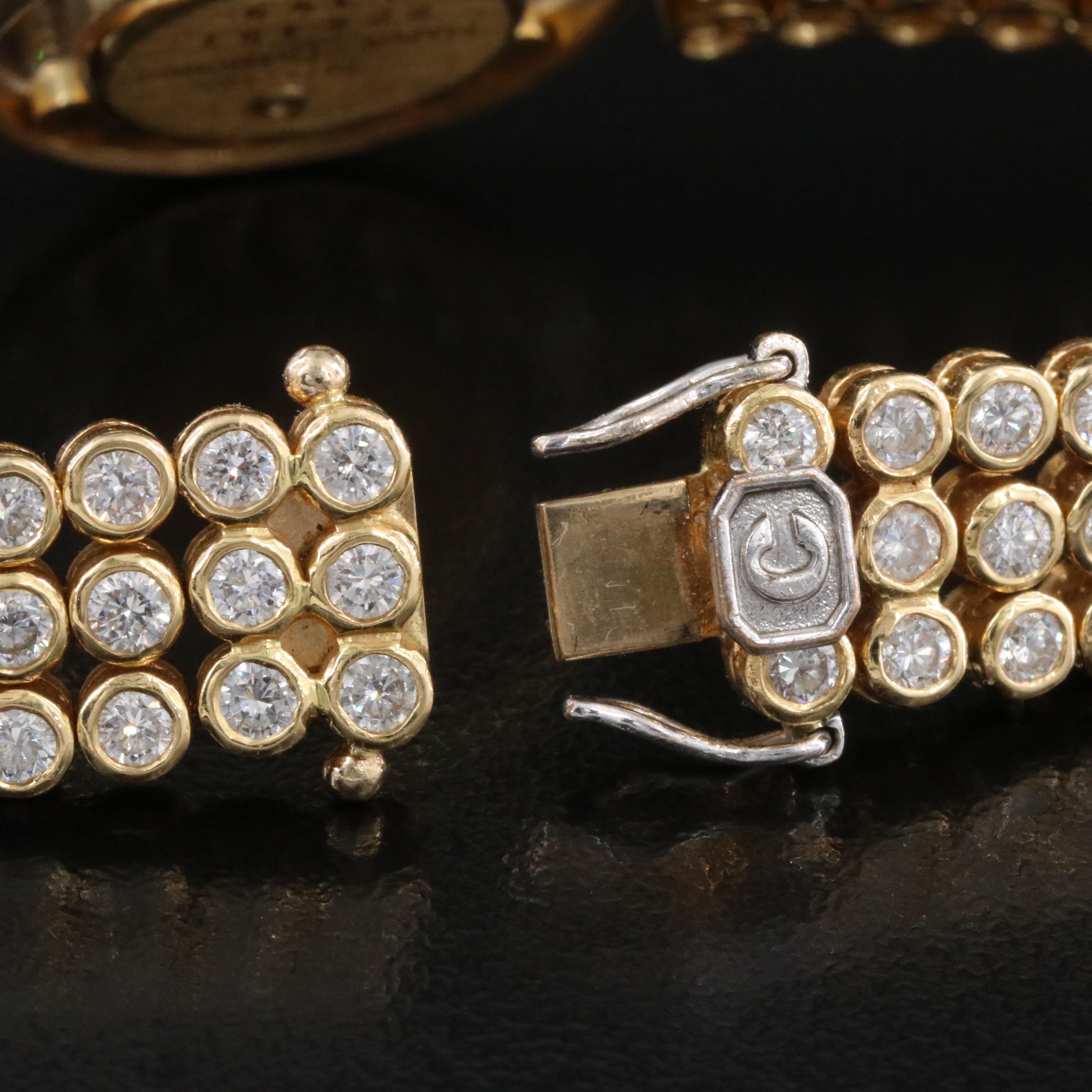 18K Chopard "Happy Diamonds" 8 Carats Total Weight Quartz Watch 5199