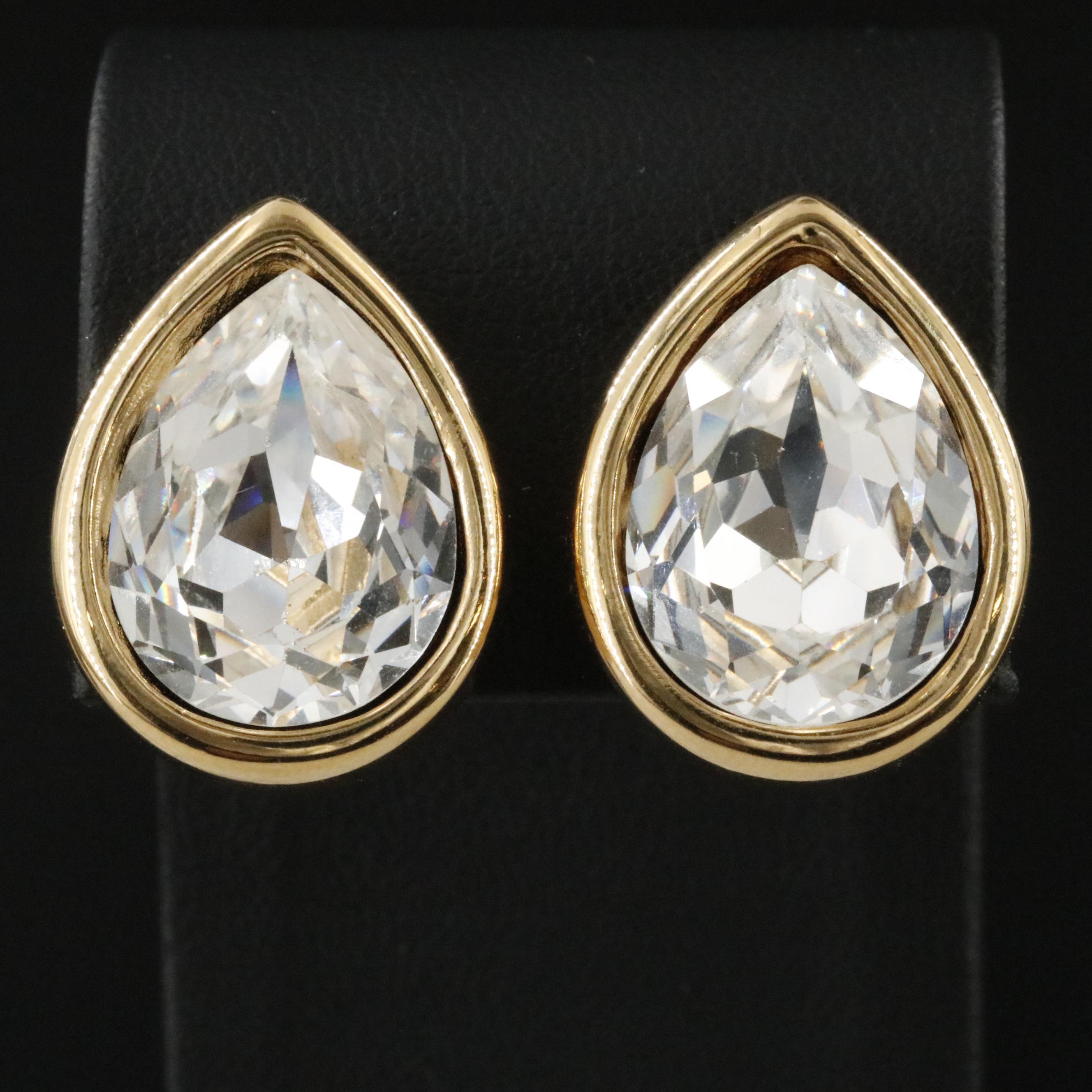Givenchy Crystal Clip Earrings
