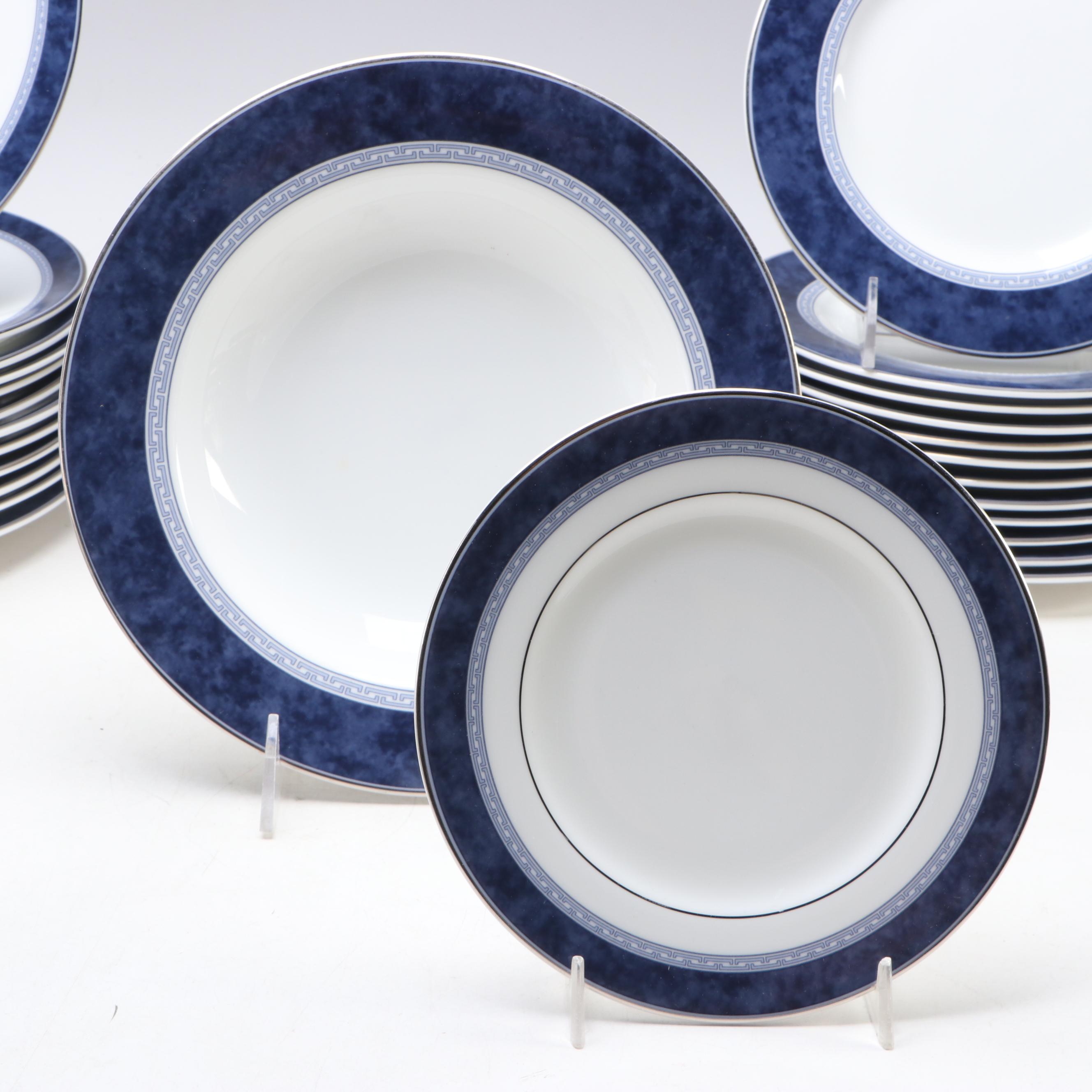 Doulton and Co. "Blue Marble" Bone China Dinnerware and Serving Pieces
