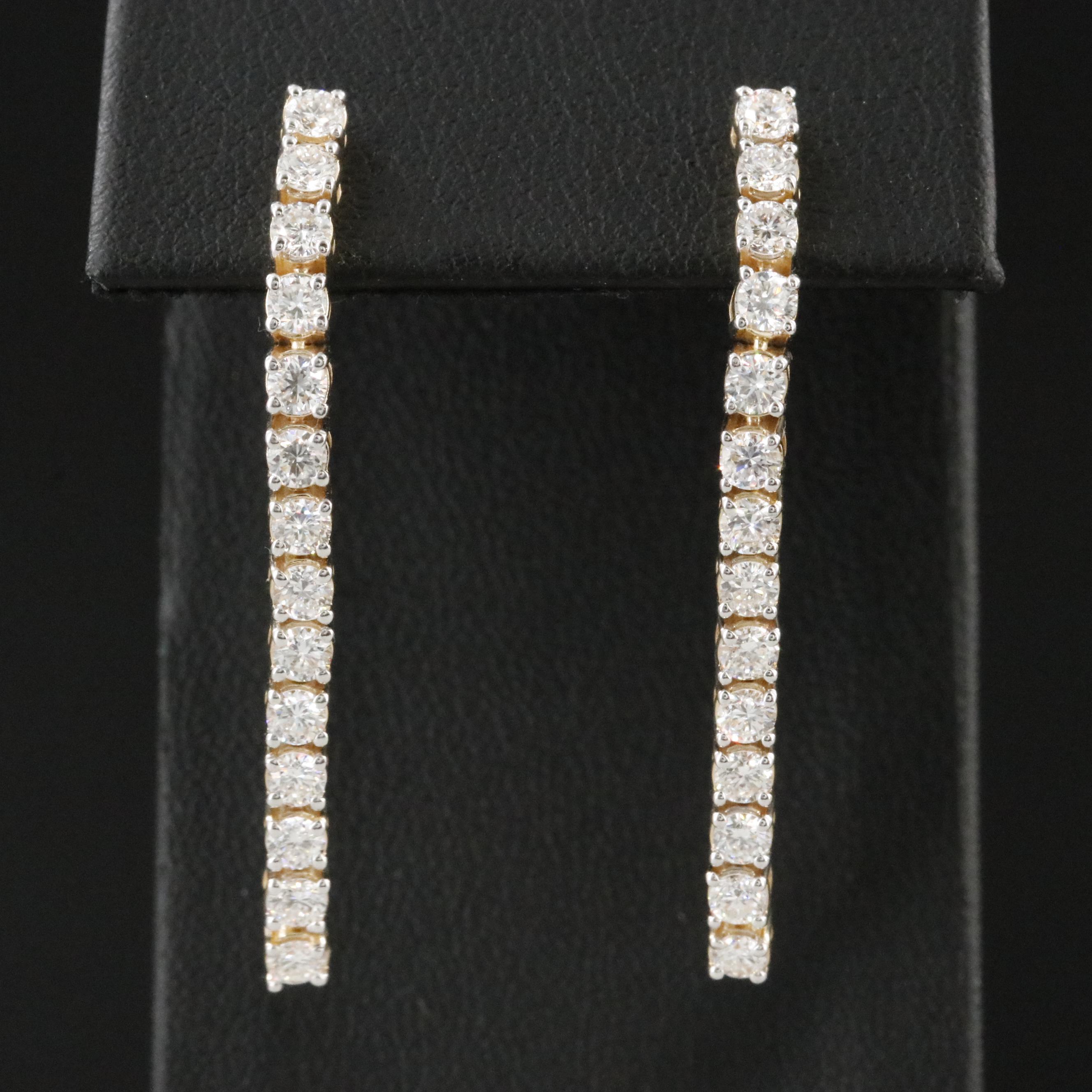 14K 2.00 CTW Lab Grown Diamond Drop Earrings