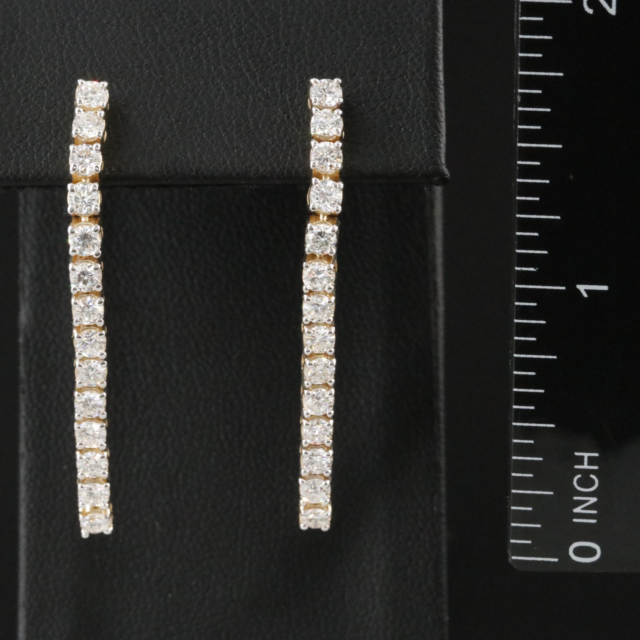 14K 2.00 CTW Lab Grown Diamond Drop Earrings